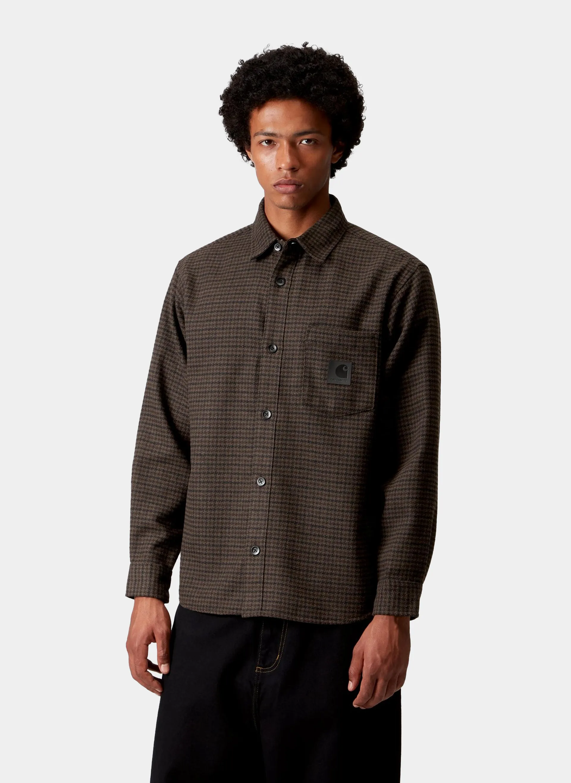 Рубашка L/S Lewis Shirt Lowis Houndstooth, Vitola Heather