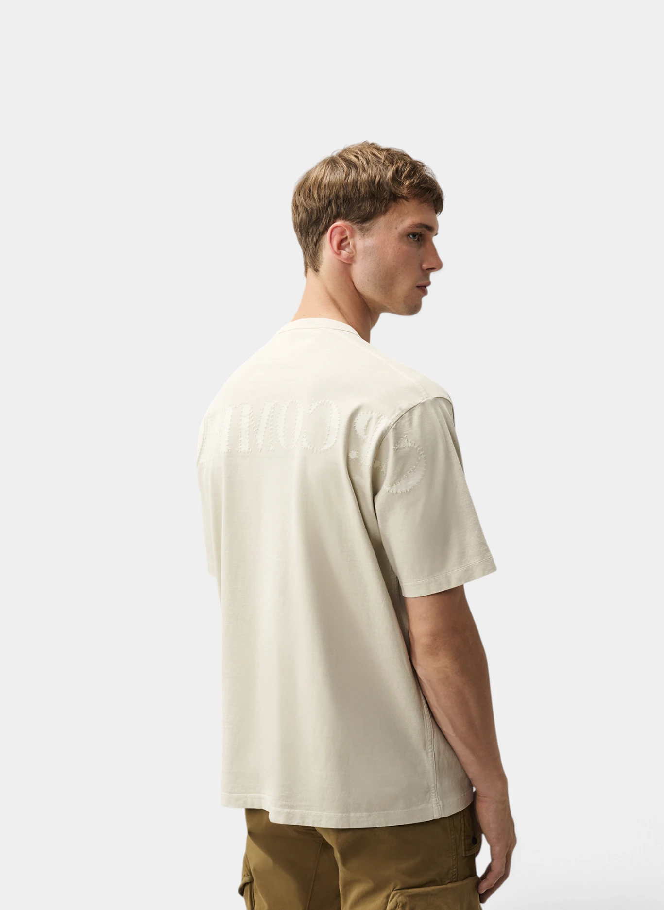 Футболка Open End 20/1 Jersey Short Sleeve Logo T-Shirt Silver Birch