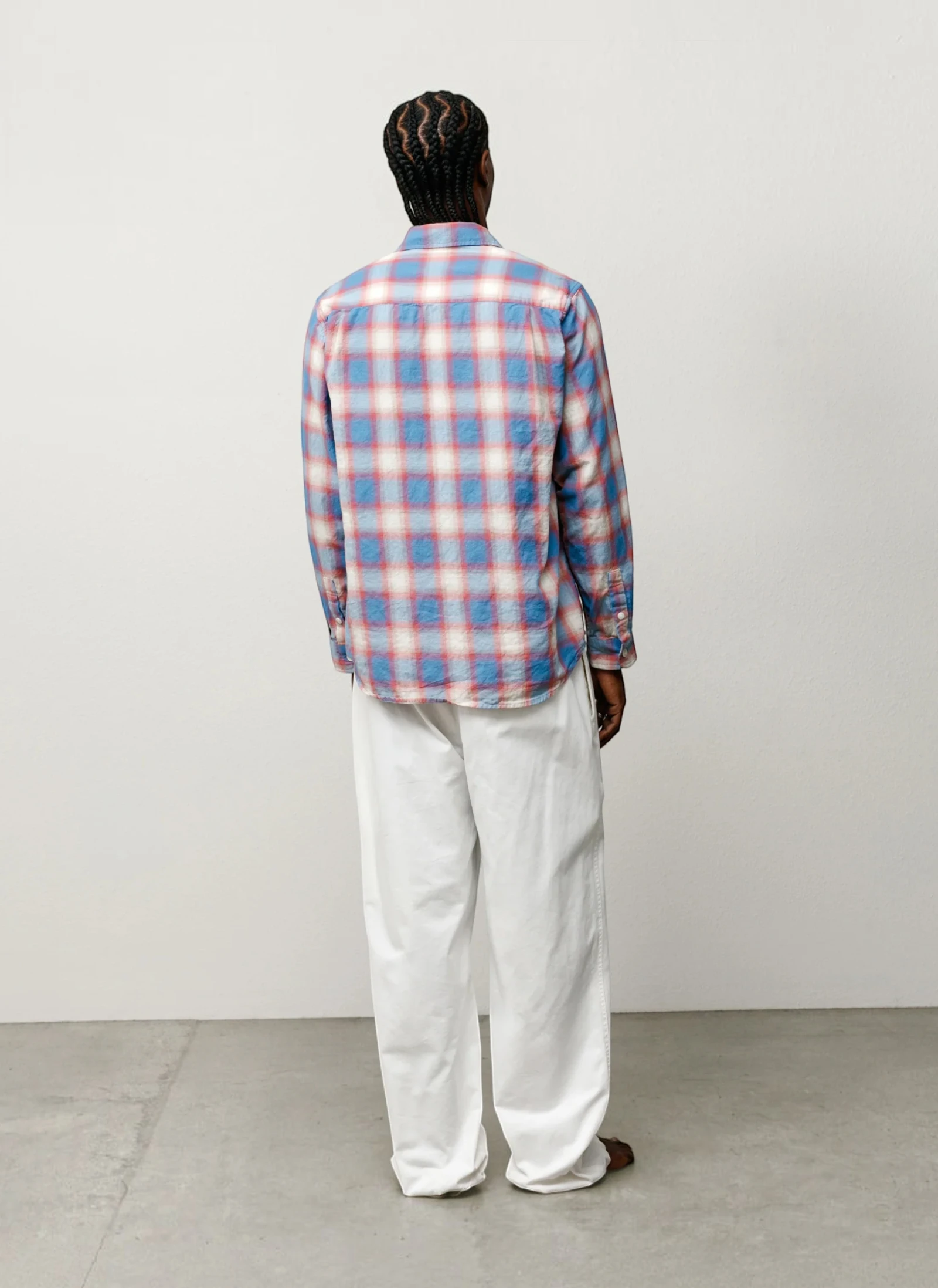Рубашка Beach Ombre Plaid Shirt Blue