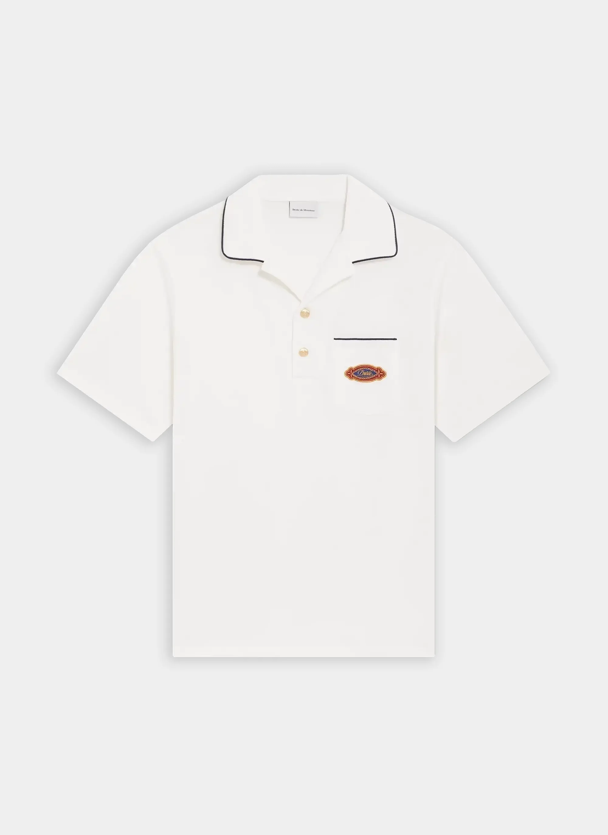 Поло Drole Patch Off White