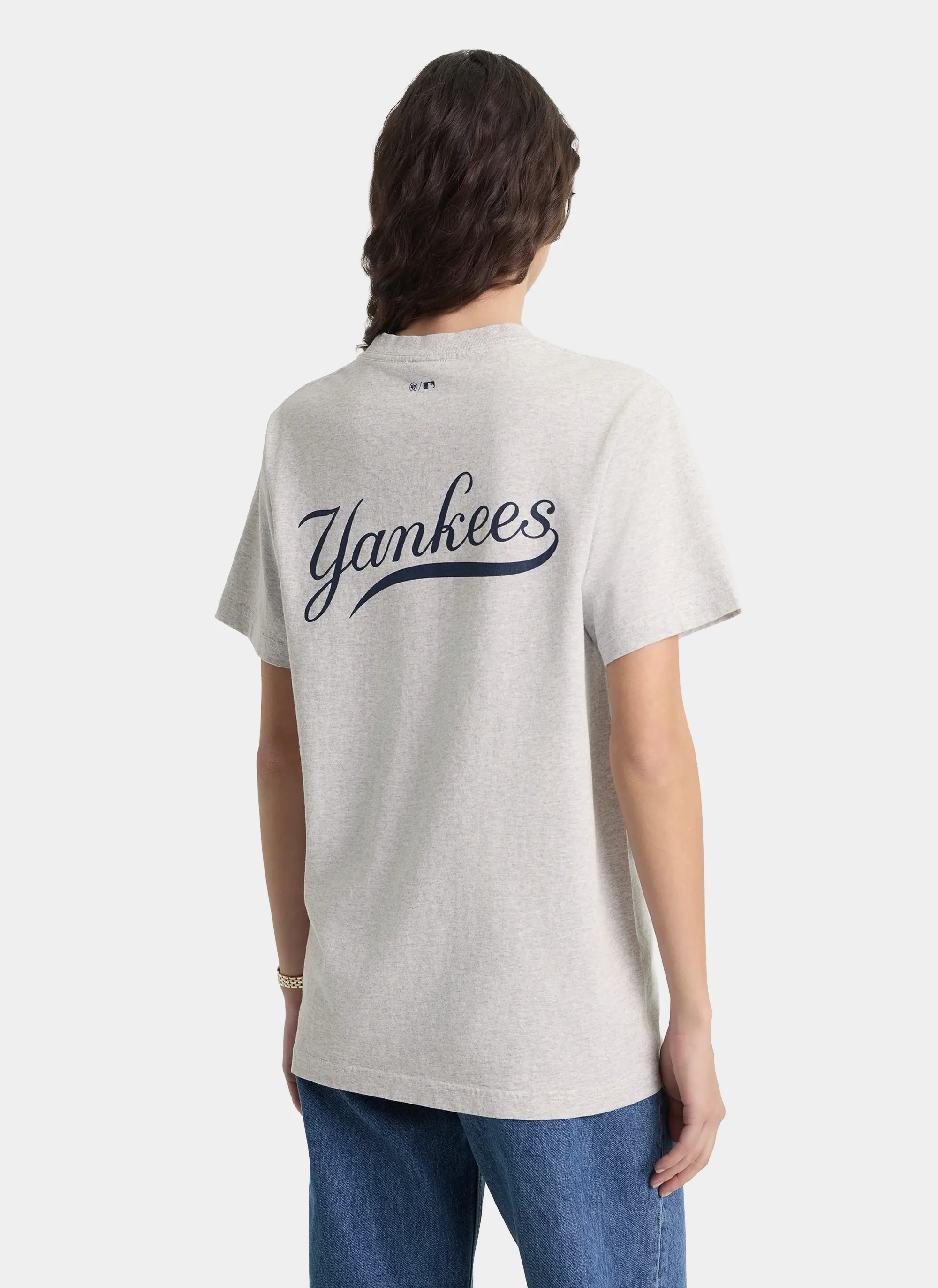 Футболка Yankees Curve T-Shirt Heather Gray