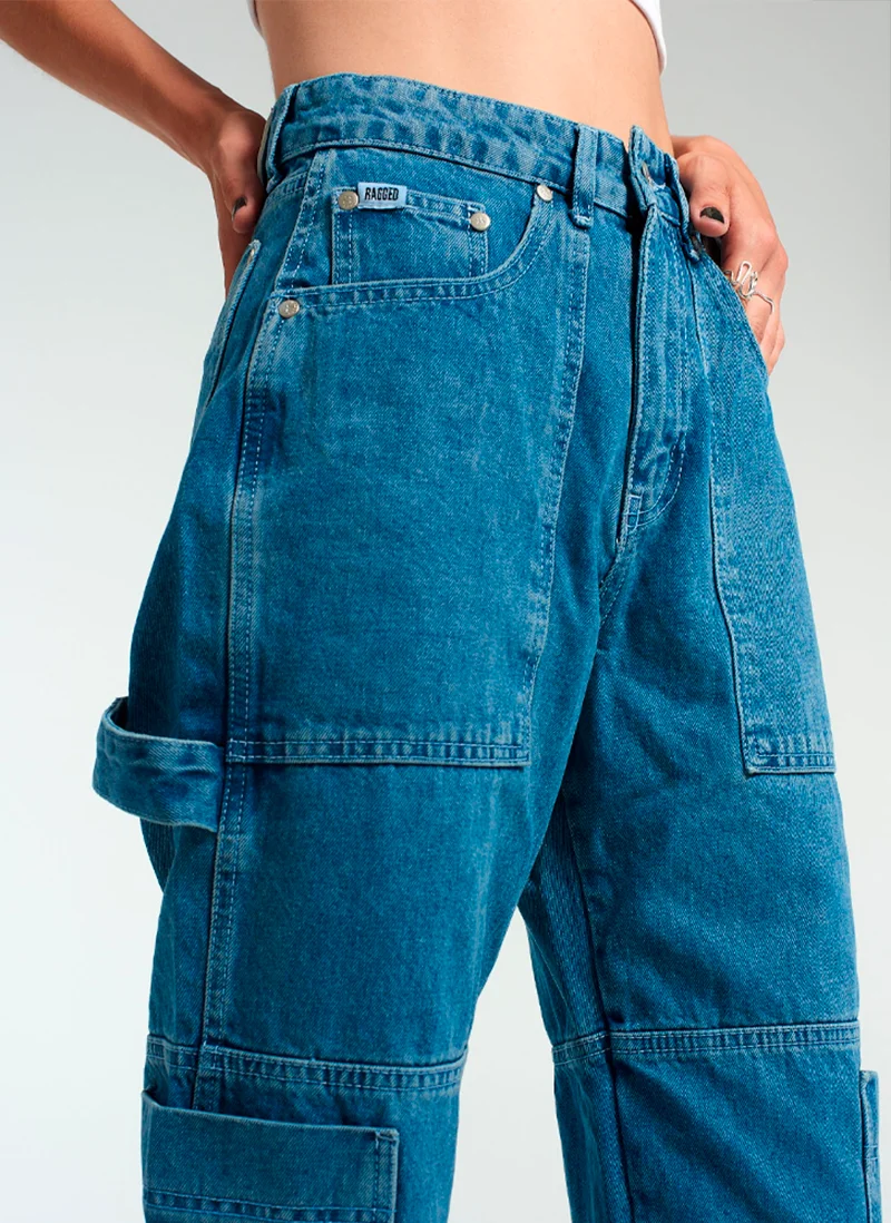 Джинсы женские ‘Straight Combat’ Light Blue