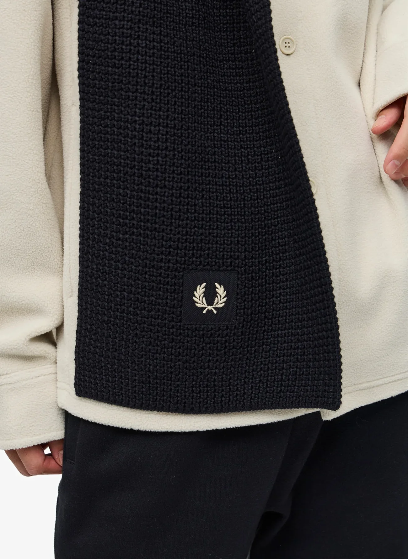 Шарф ‘Waffle Knit Ribbed Scarf’ Black