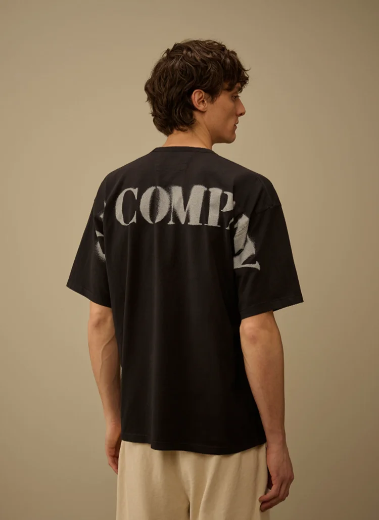 Футболка 24/1 Piquet Pigment Dyed Short Sleeve T-Shirt Black