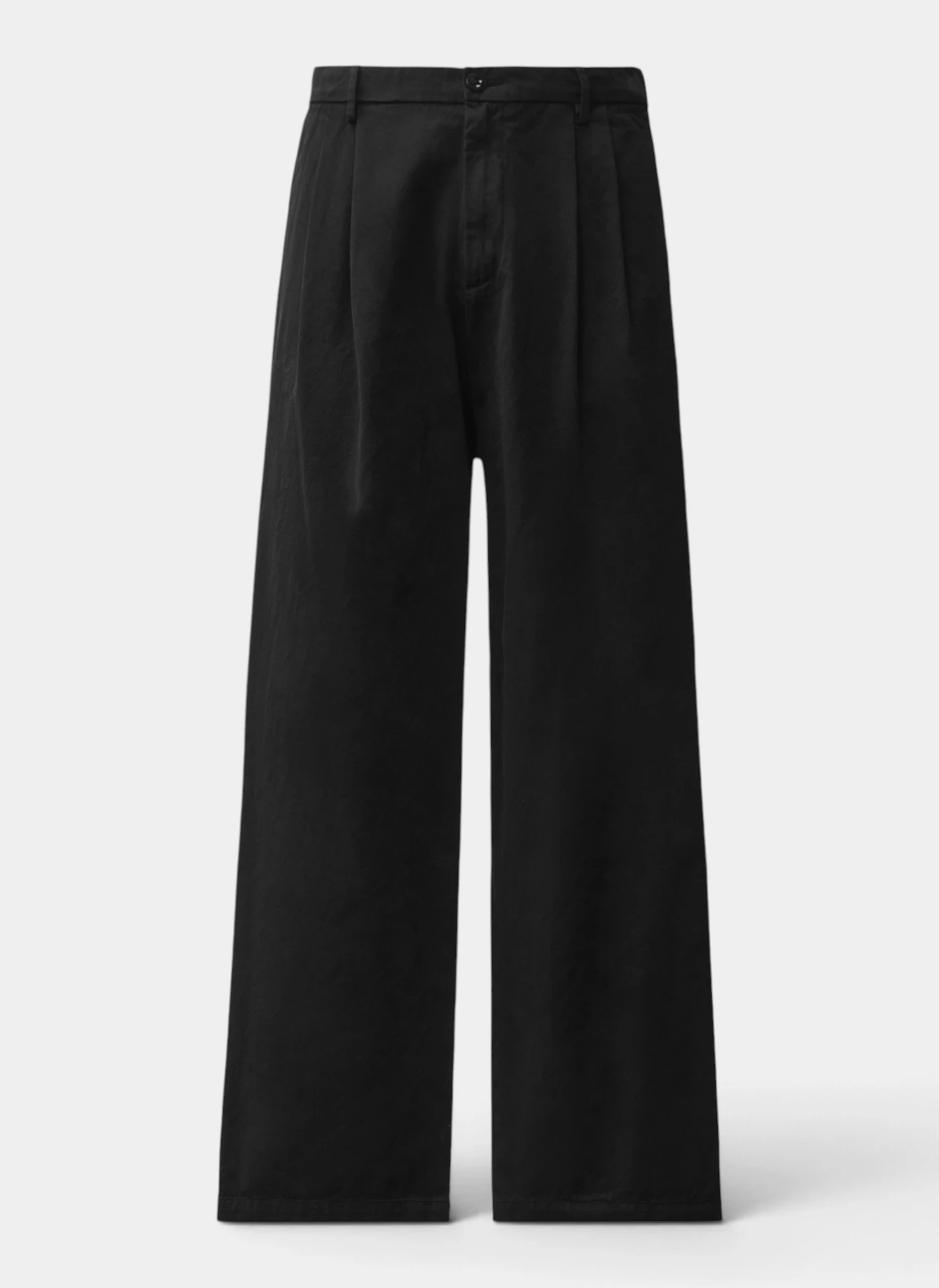 Брюки Cotton Gabardine Boxy Pleats Pants Black