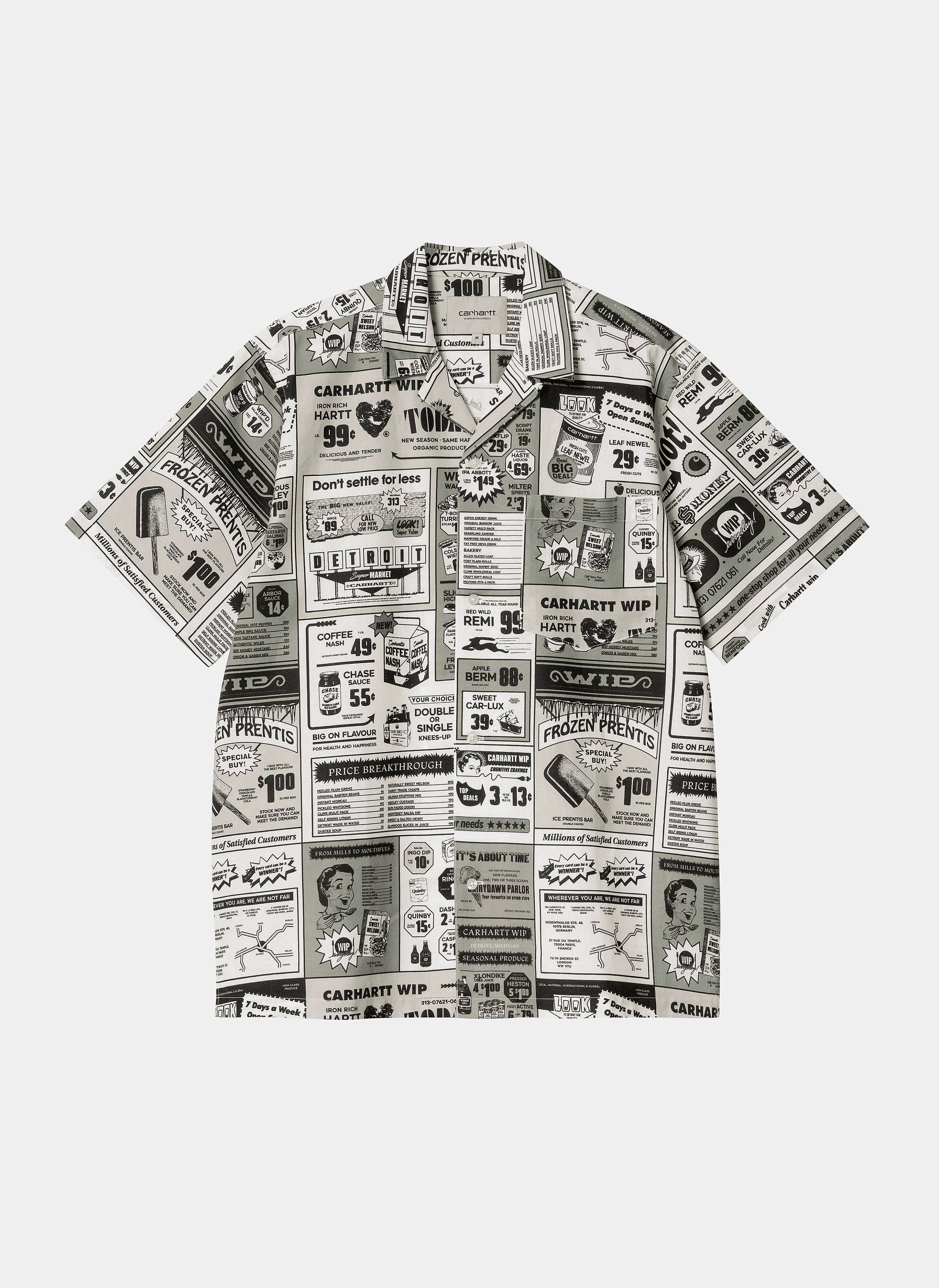 Рубашка S/S Catalogue Shirt Catalogue Print, Neutral