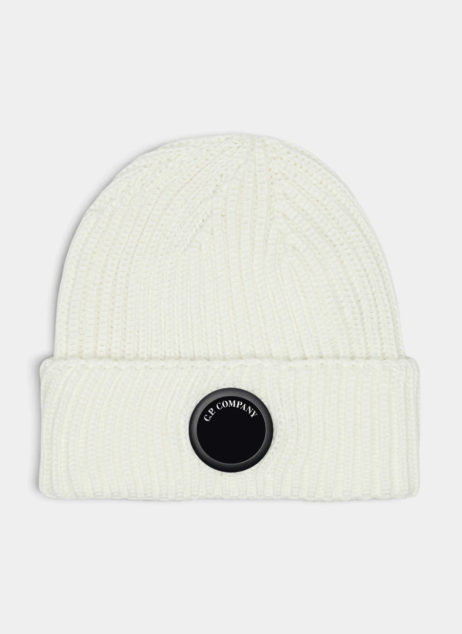 Шапка Extrafine Merino Wool Logo Beanie Gauze White