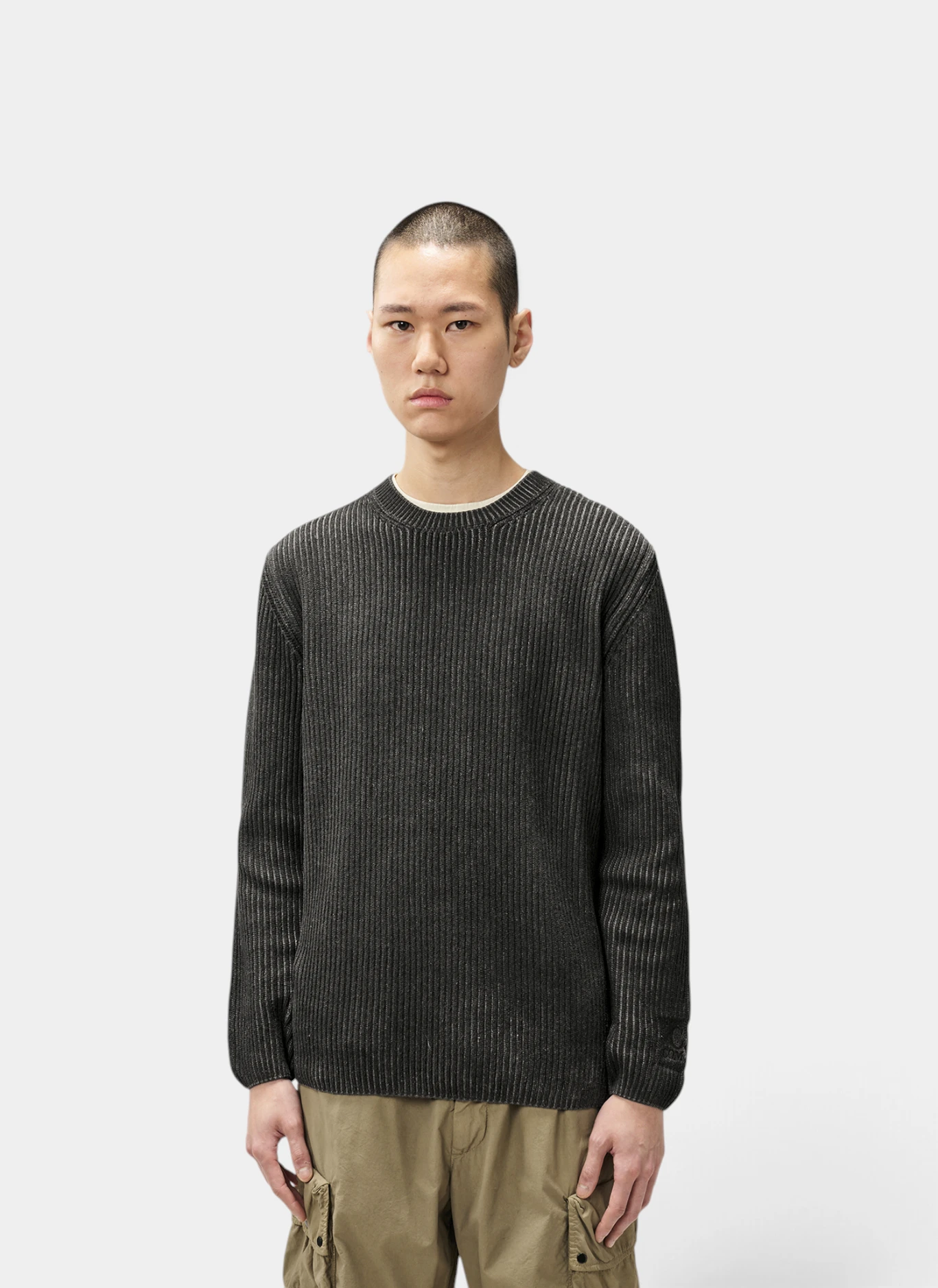 Свитер Cotton Chenille Special Dyed Crewneck Logo Sweater Raven