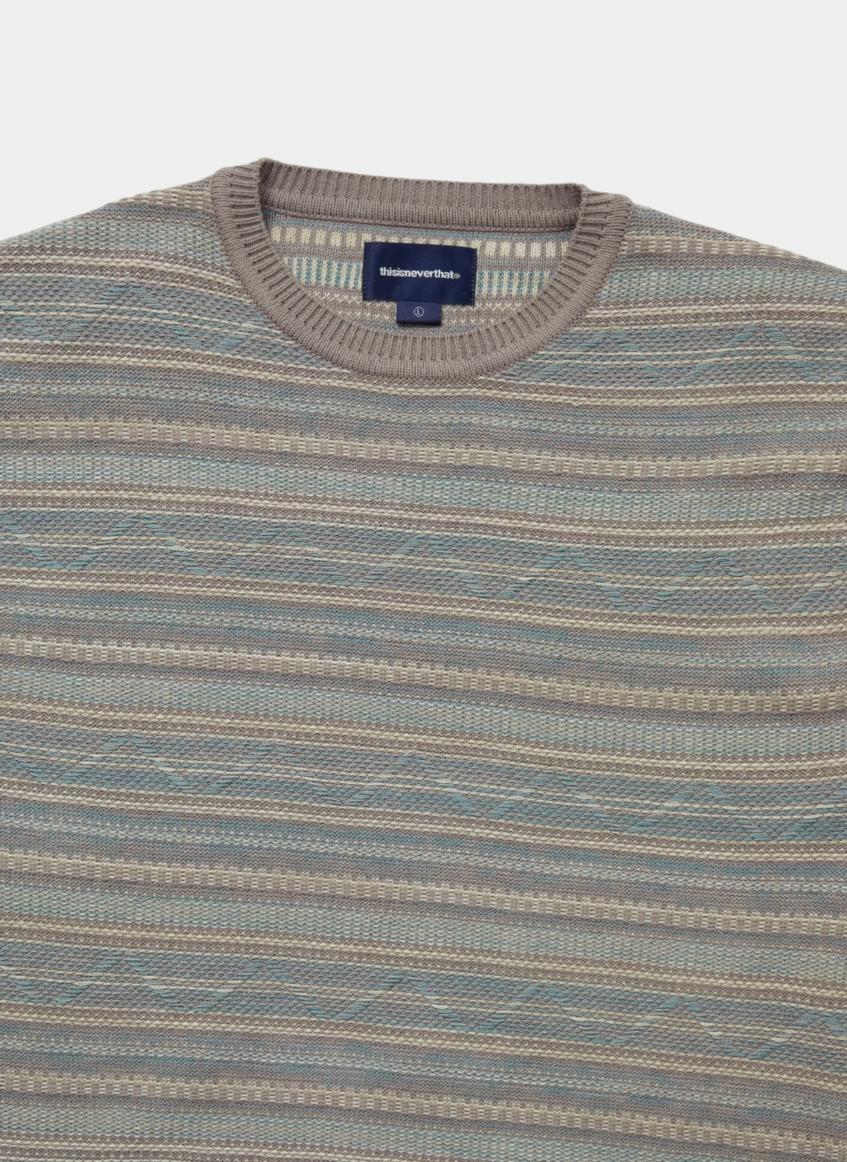 Свитер Pattern Knit Crew Slate