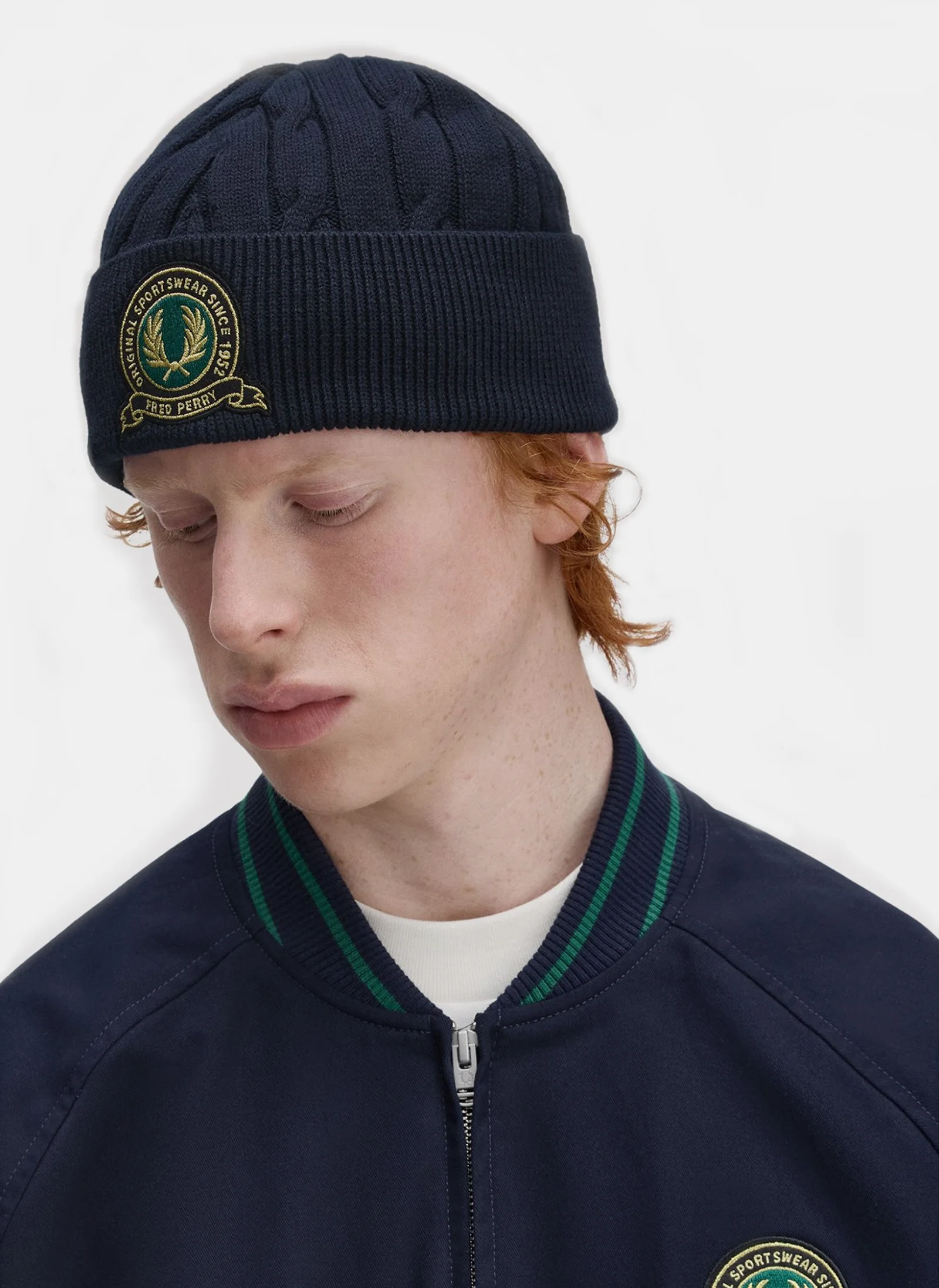 Шапка Tennis Badge Cable Beanie 608