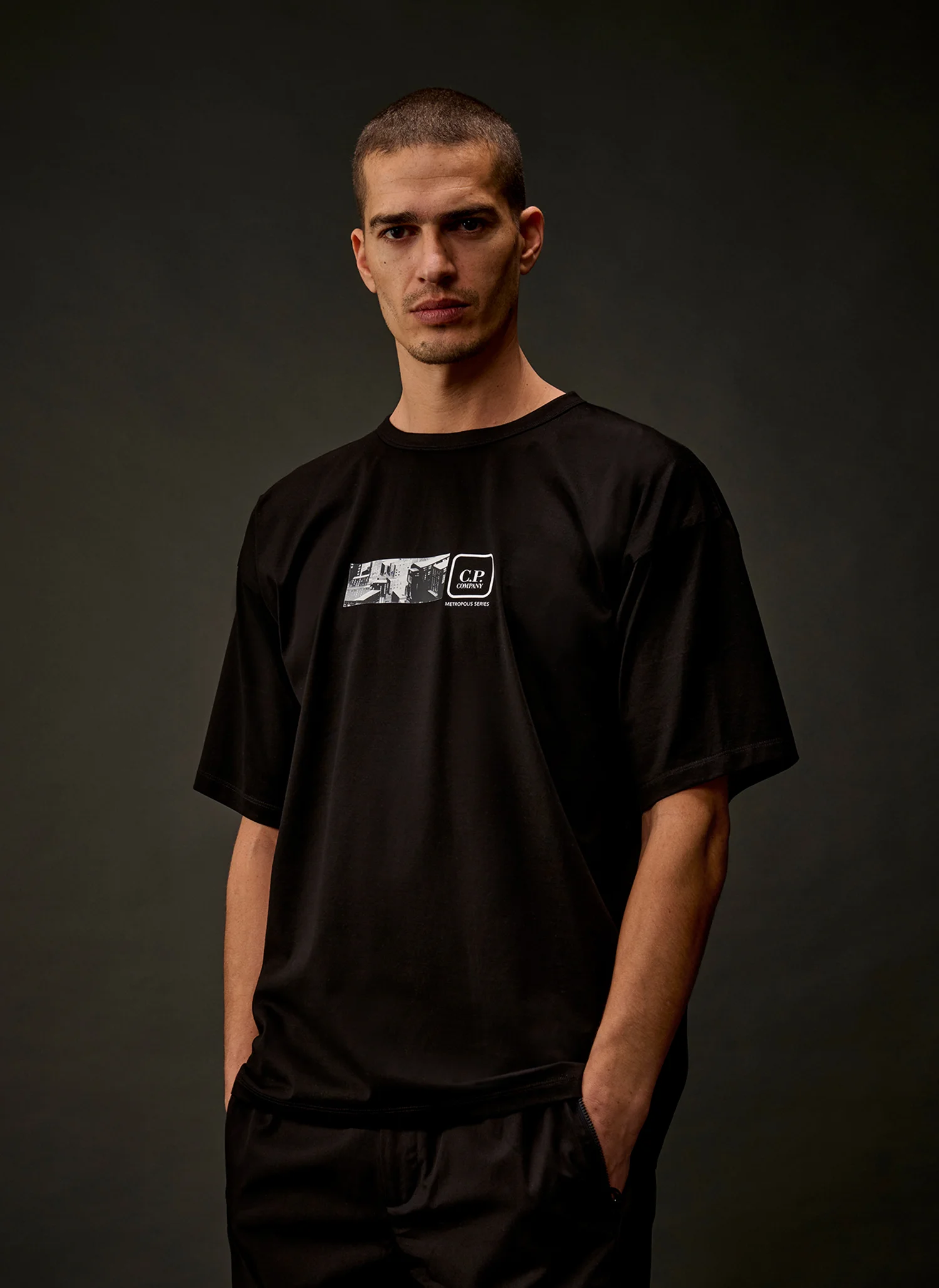 Футболка Metropolis Series Mercerized Jersey Long Sleeve T-Shirt Black