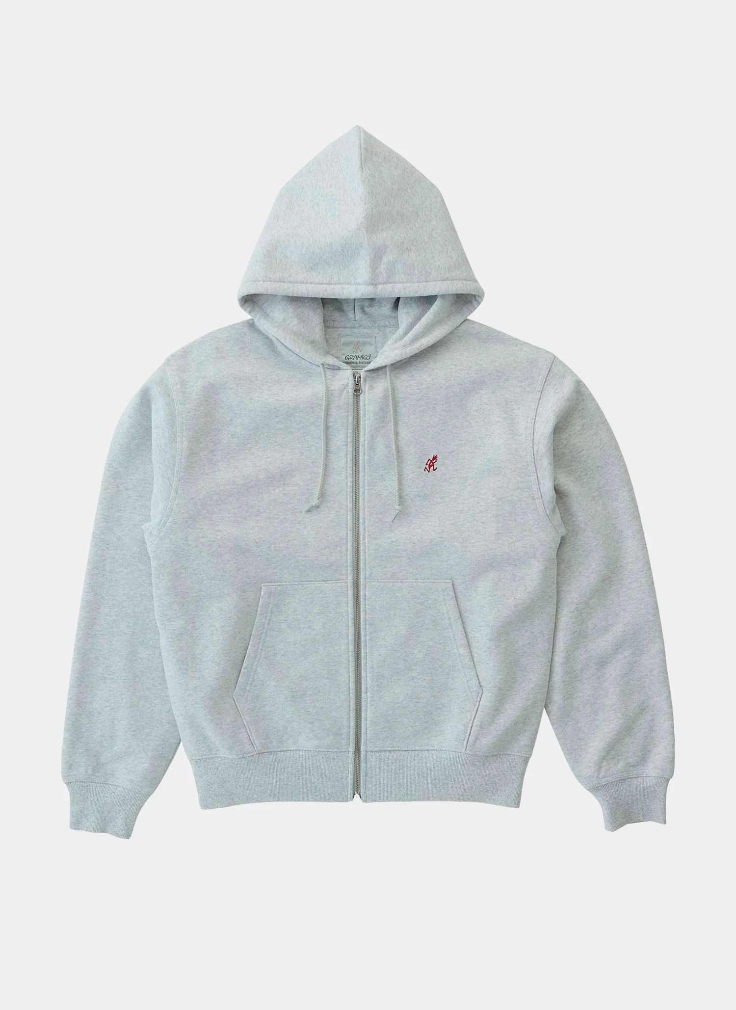 Худи на молнии One Point Zip Hooded Sweatshirt Heather Ash