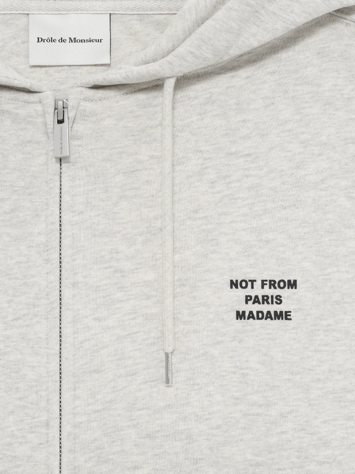 Худи на молнии Slogan Zip Sweatshirt Grey