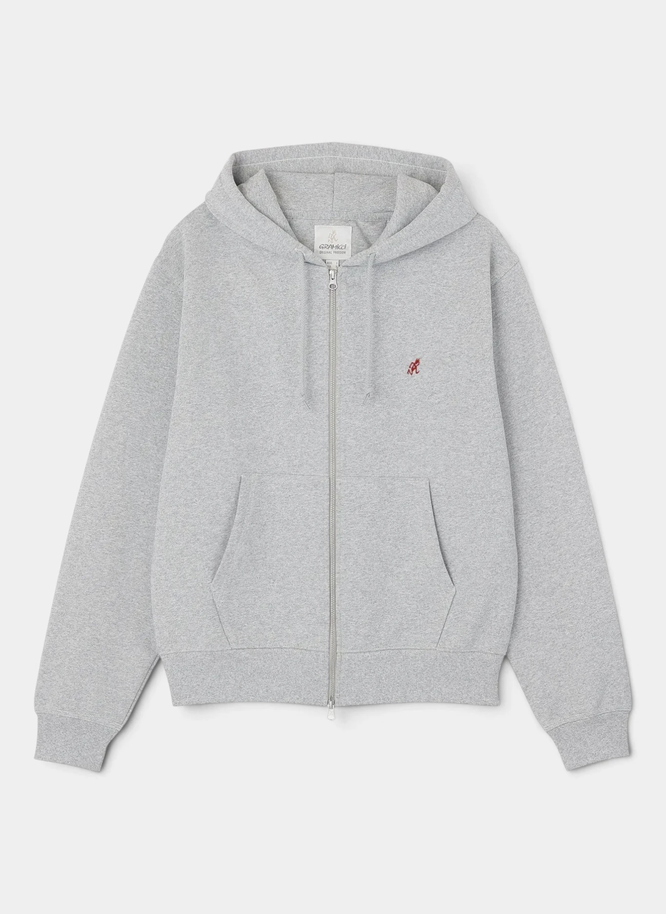 Худи на молнии One Point Zip Hooded Sweatshirt Grey