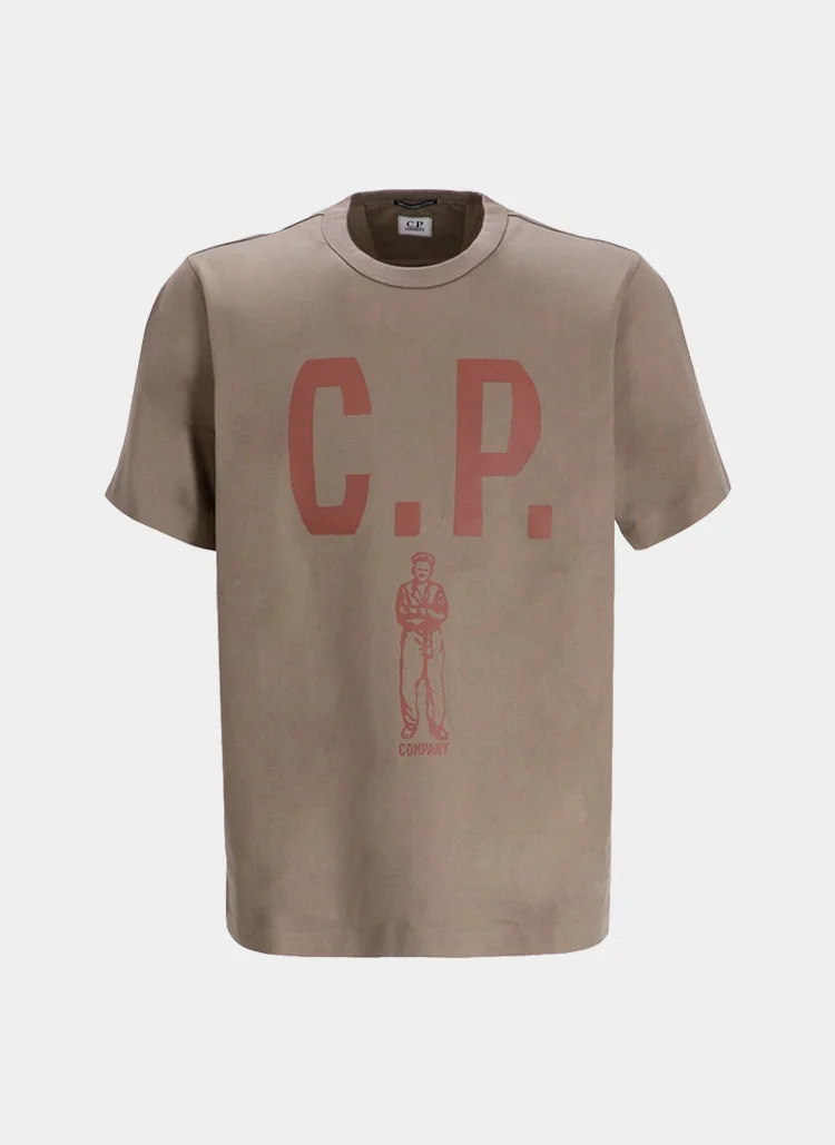 Футболка Mercerized 30/2 Jersey Twisted Short Sleeve Logo T-Shirt Fallen Rock