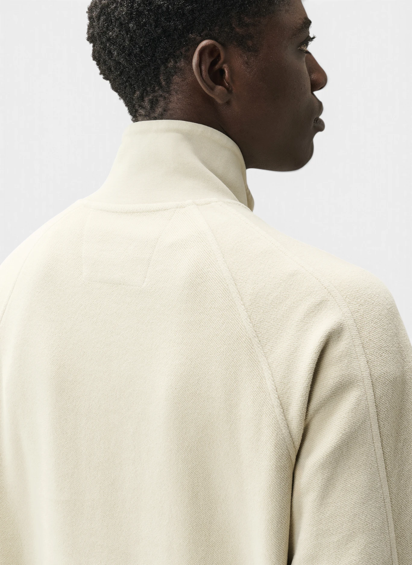 Свитшот Brushed Emerized Diagonal Fleece Half Zip Lens Sweatshirt Silver Birch