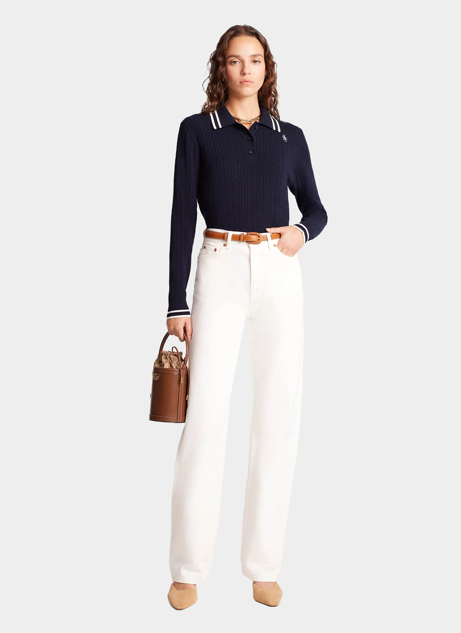 Поло женское SRC Cableknit Polo