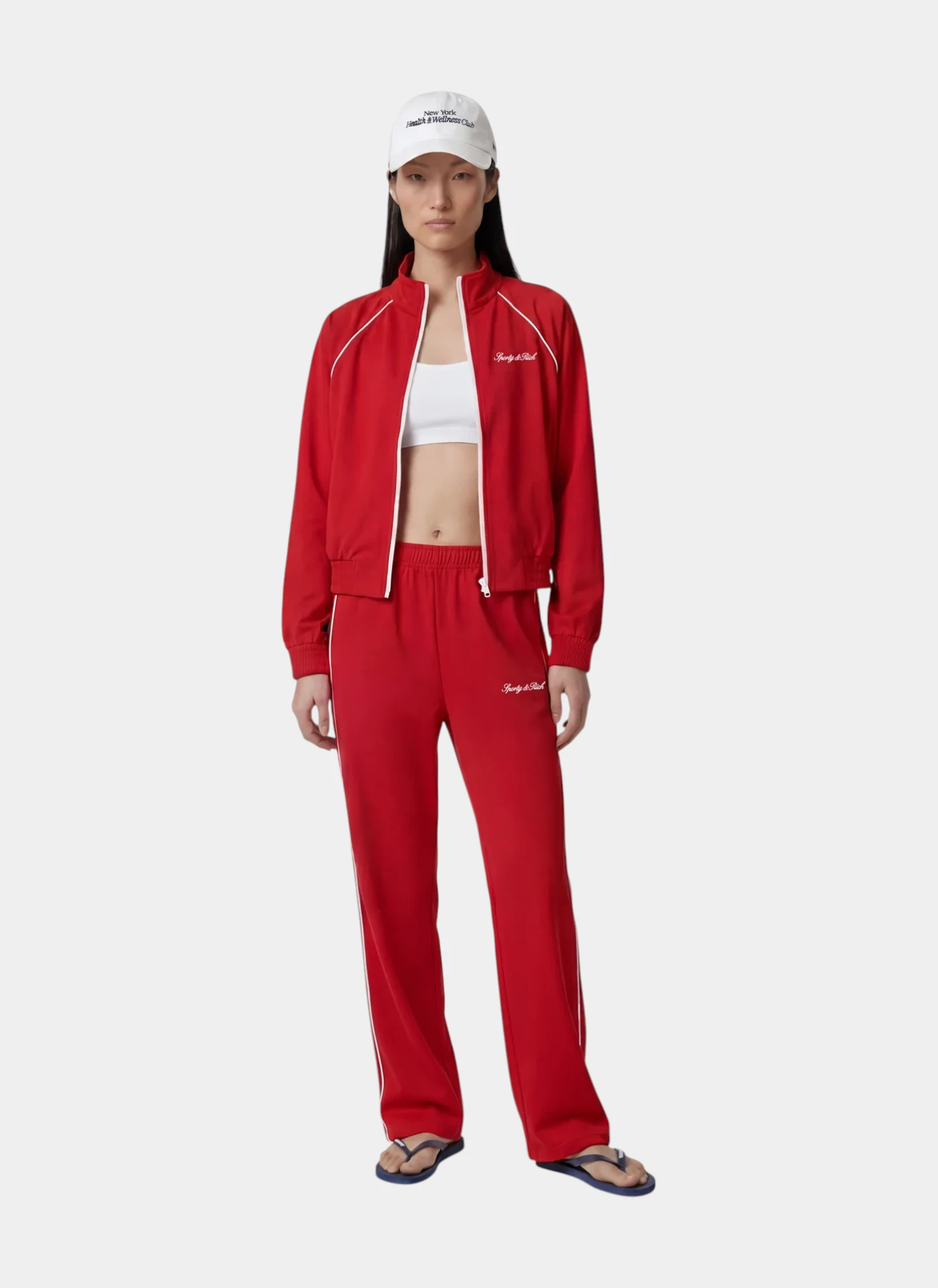 Олимпийка Signature Logo Retro Track Jacket Ruby/White
