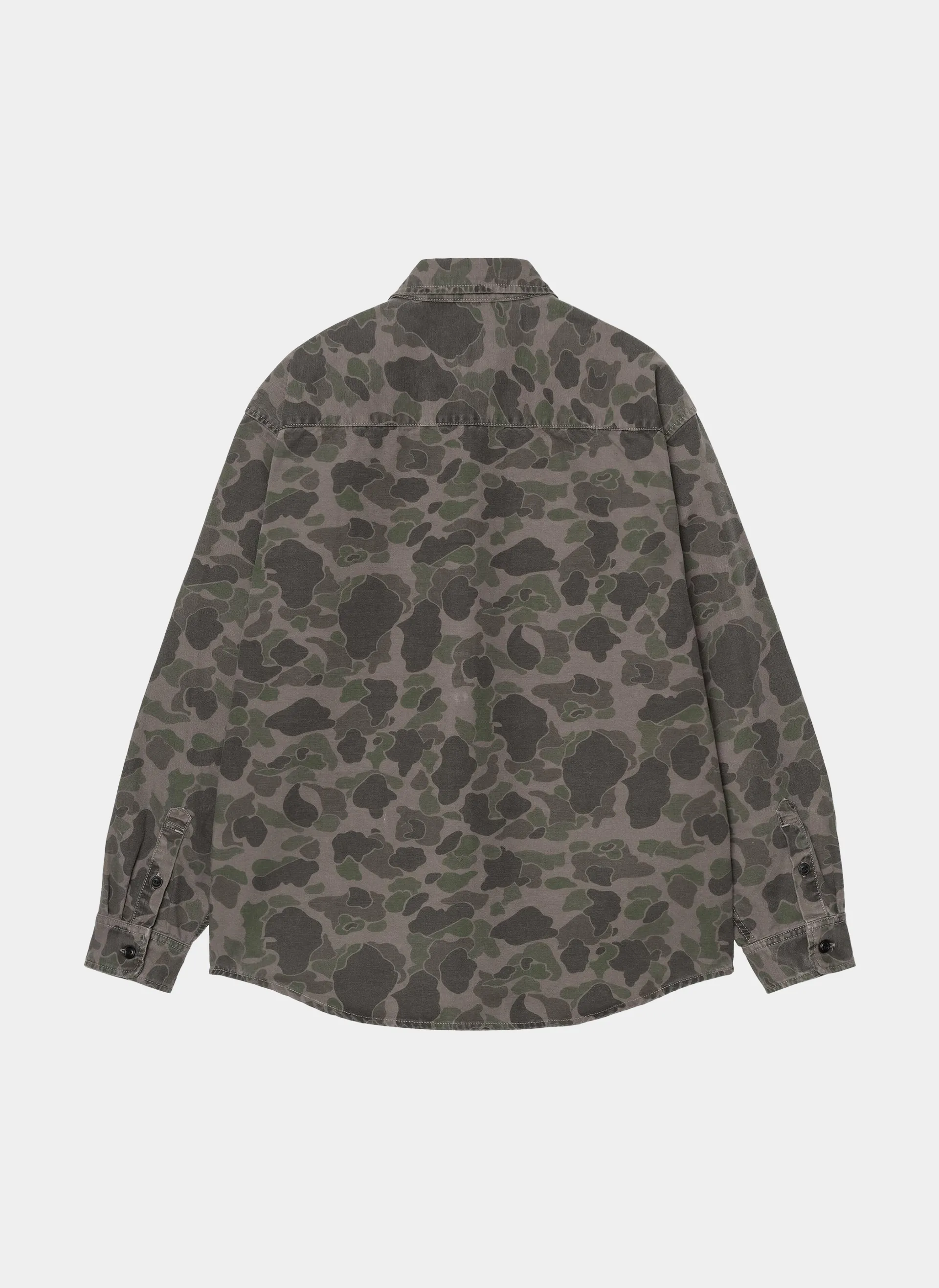 Рубашка L/S Duck Shirt Camo Duck, Green / Porphyry (Garment Dyed)