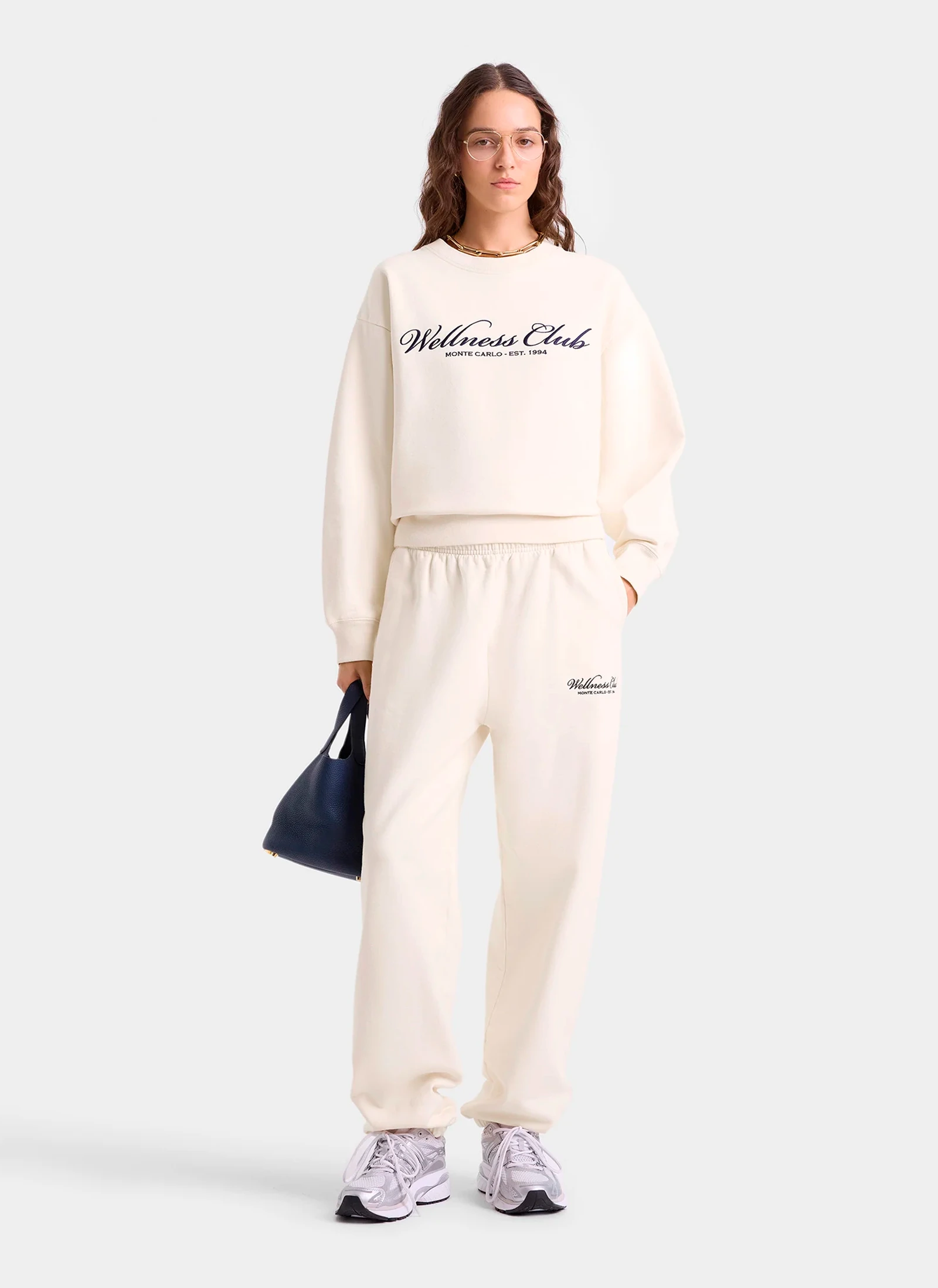 Брюки Wellness Club MC Embroidered Sweatpant Cream