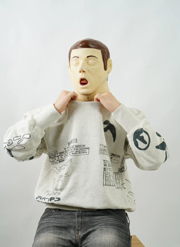 Свитшот .Solutions + NUMBER 3 A—Sketch Sweatshirt Old Grey