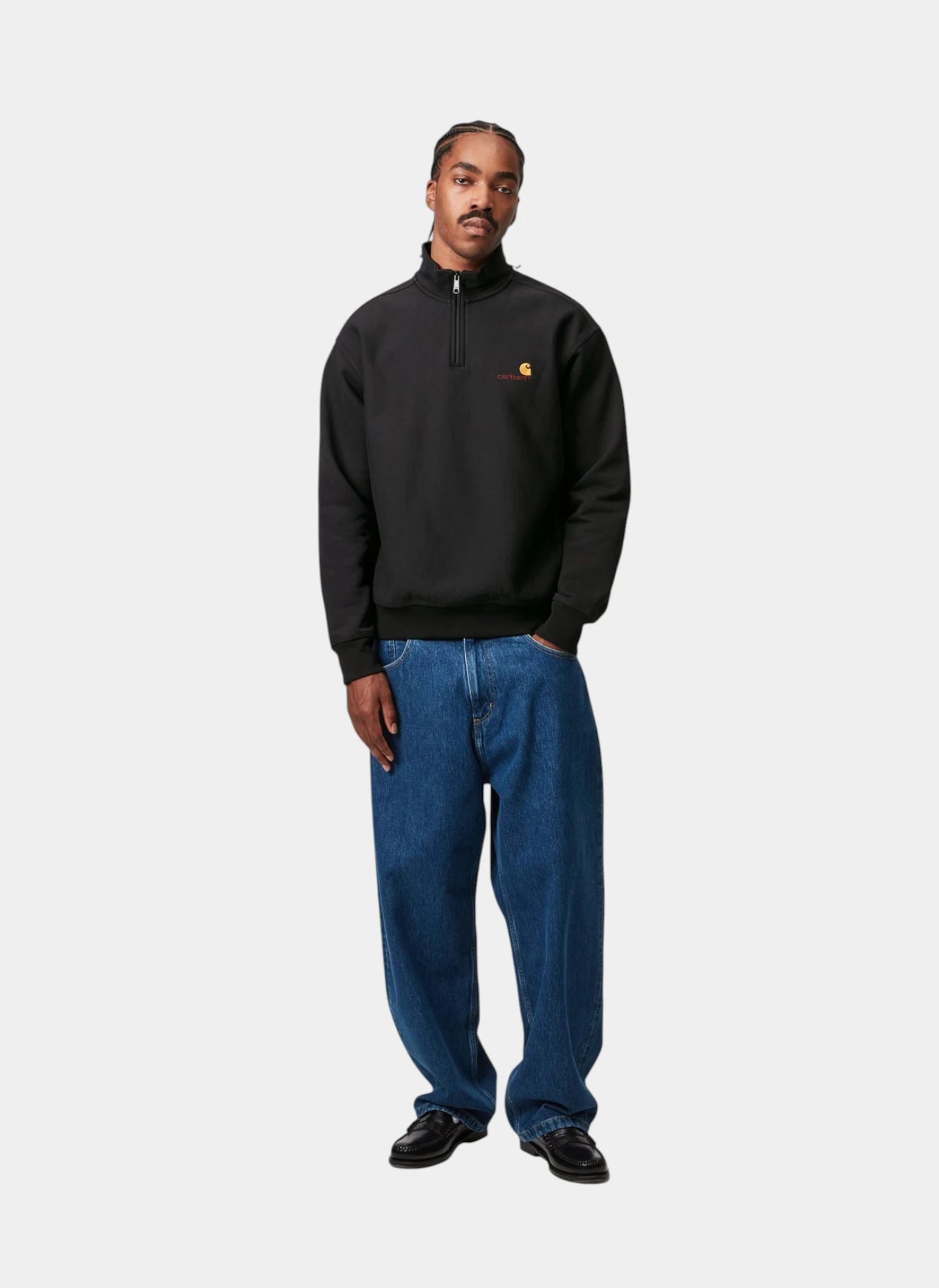 Свитшот Half Zip American Script Sweat Black