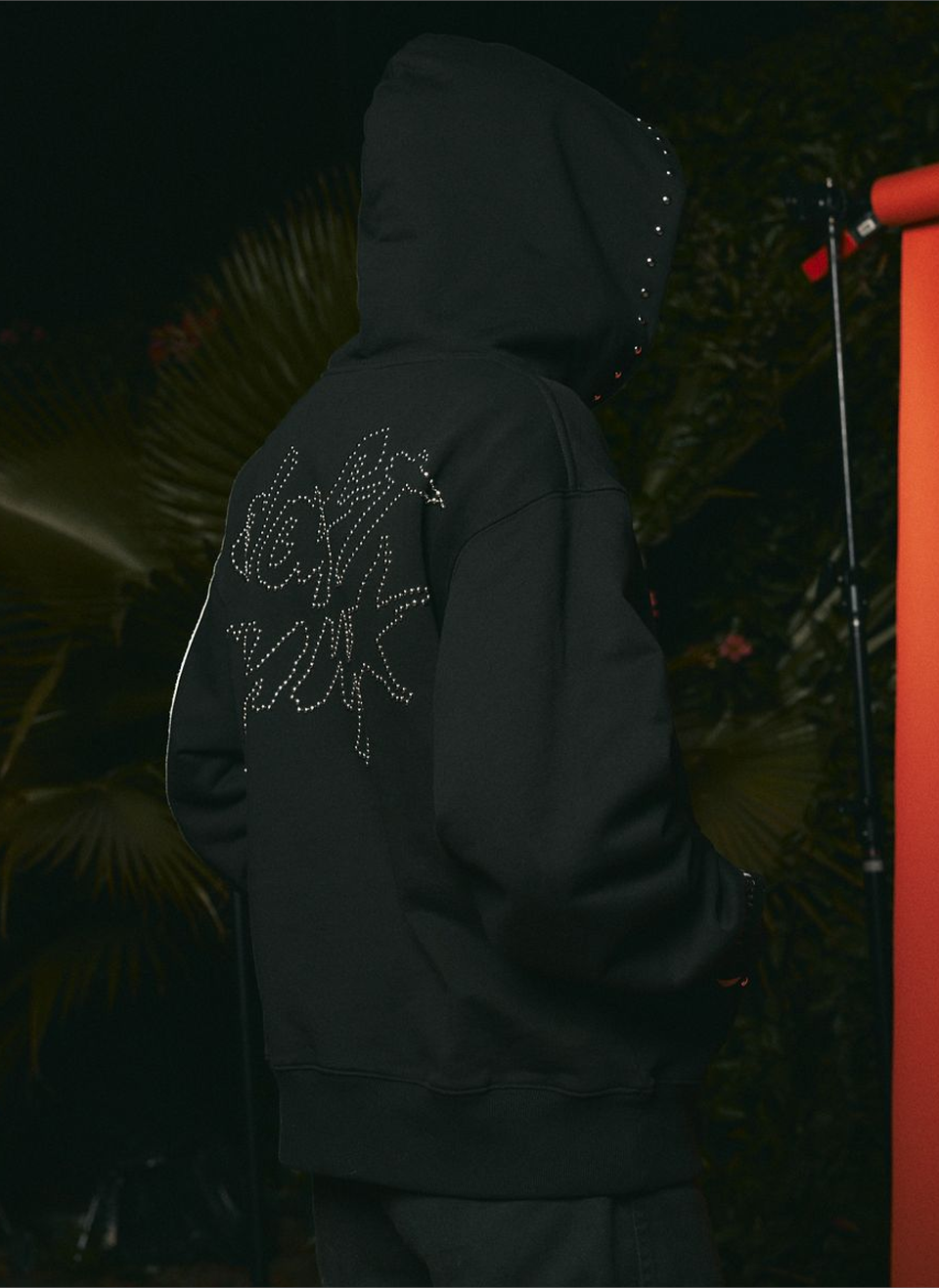 Худи Pleasures x Daft Punk Lucky Studded Hoodie Black