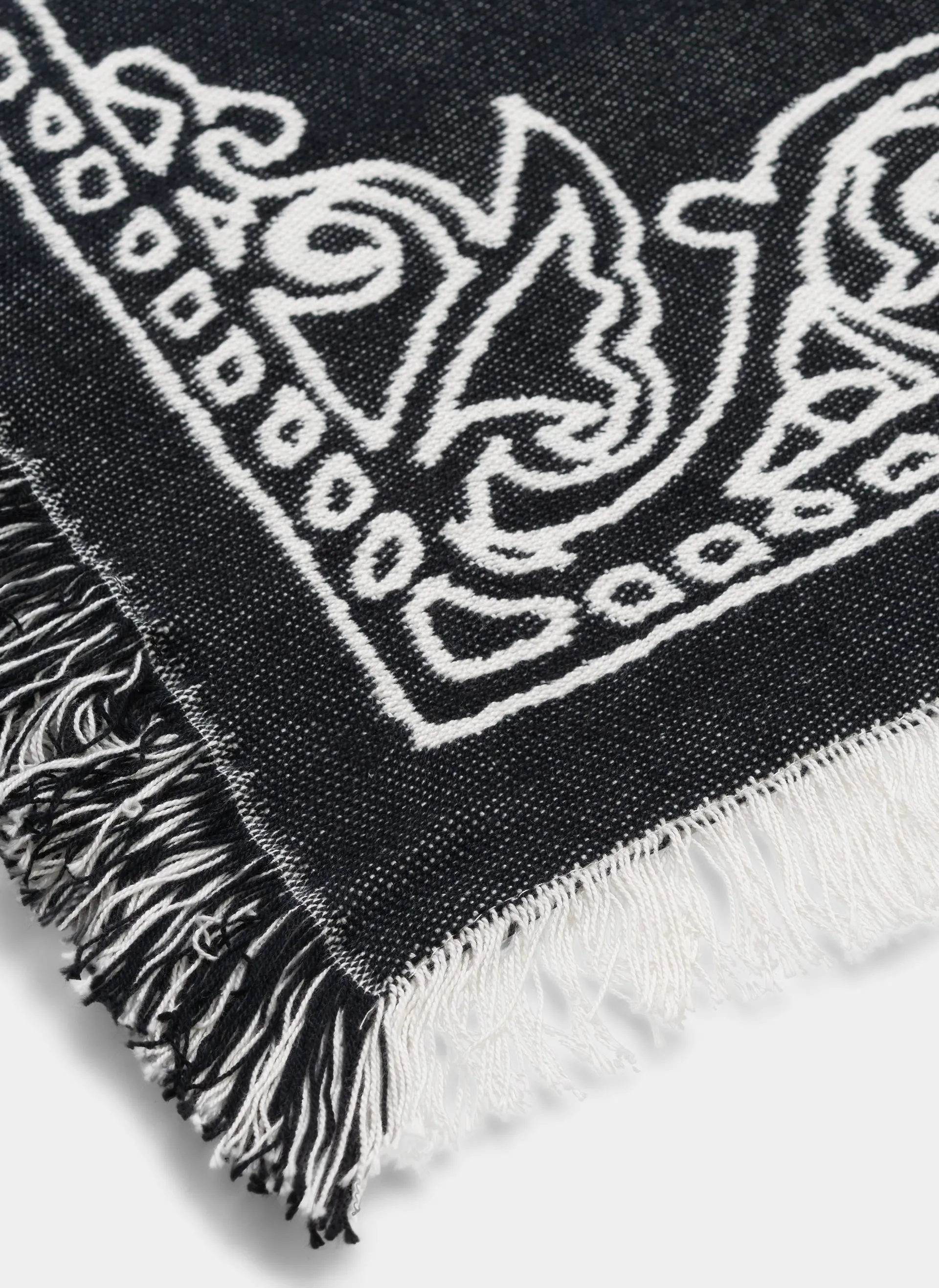 Плед Hackwork Blanket Black / Wax