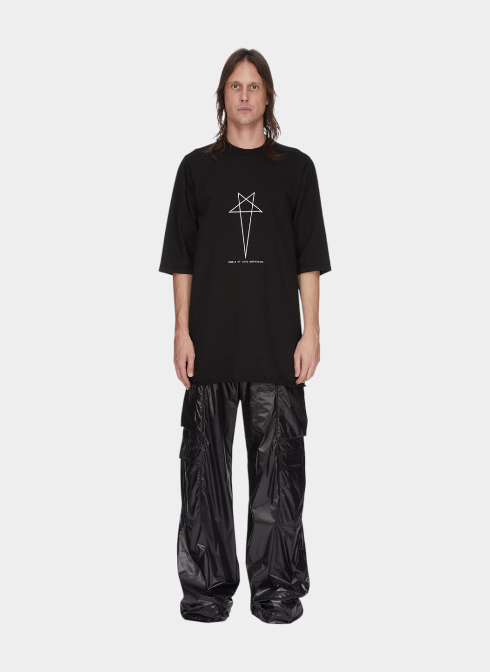 Футболка Temple Pentagram Jumbo Print SS T-Shirt  Black / Milk