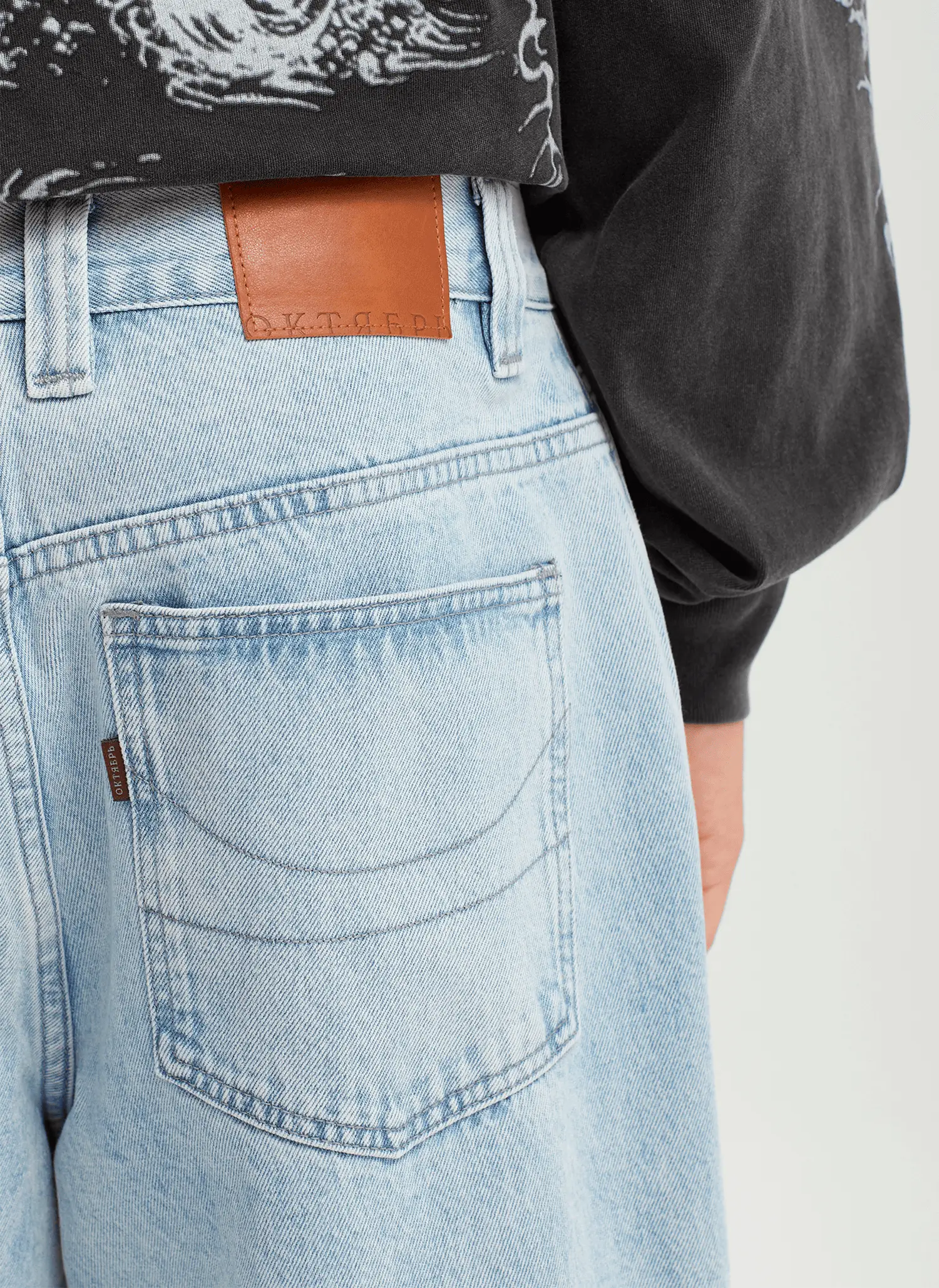 Джинсы Og Logo Baggy Denim BLUE HEAVY STONE BLEACHED