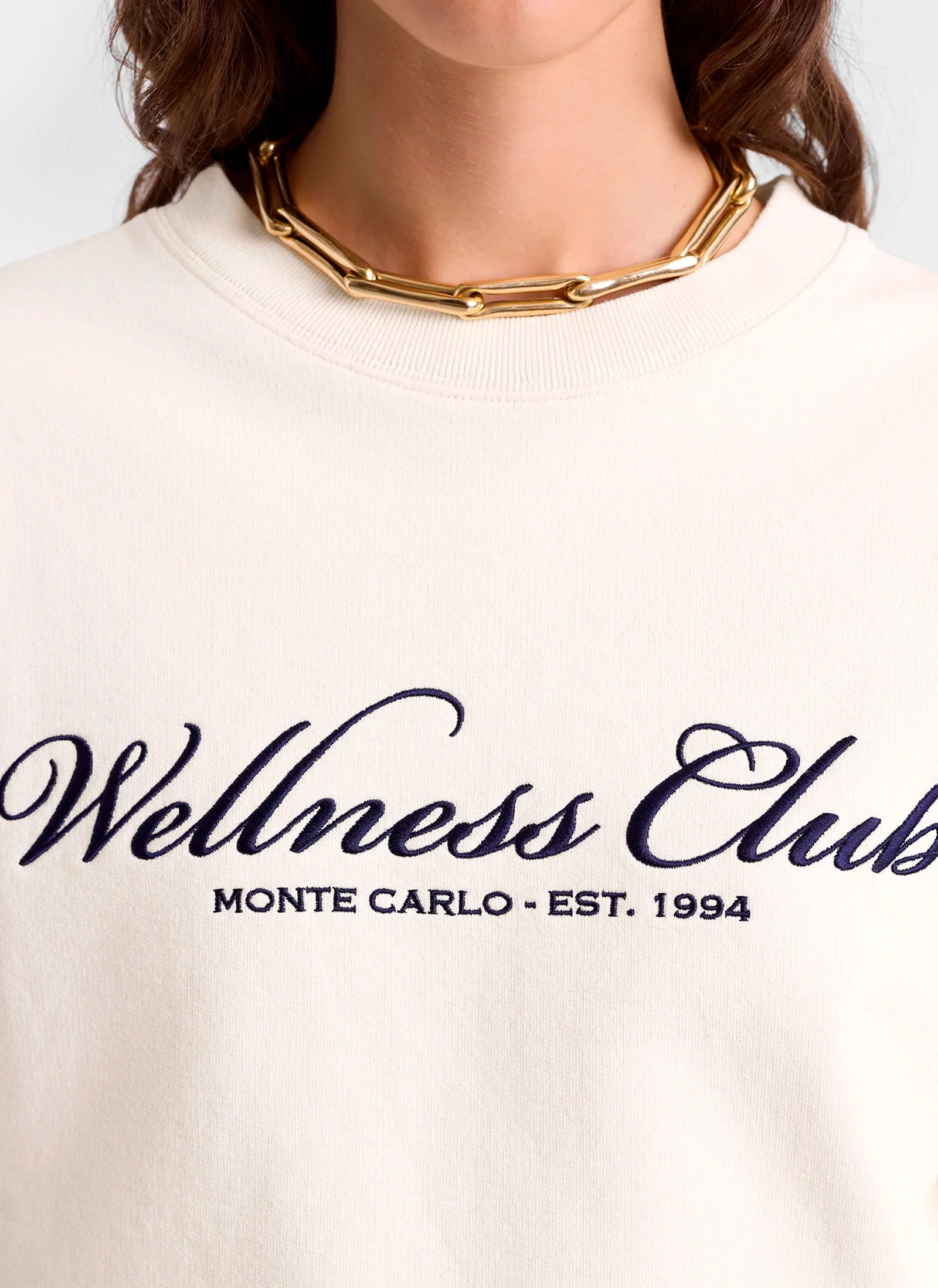 Свитшот Wellness Club MC Emboirdered Crewneck Cream
