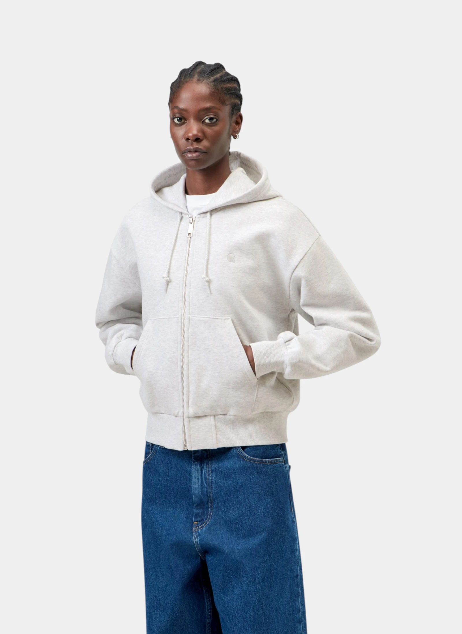 Худи на молнии женское W' Hooded Casey Jacket Ash Heather / Silver
