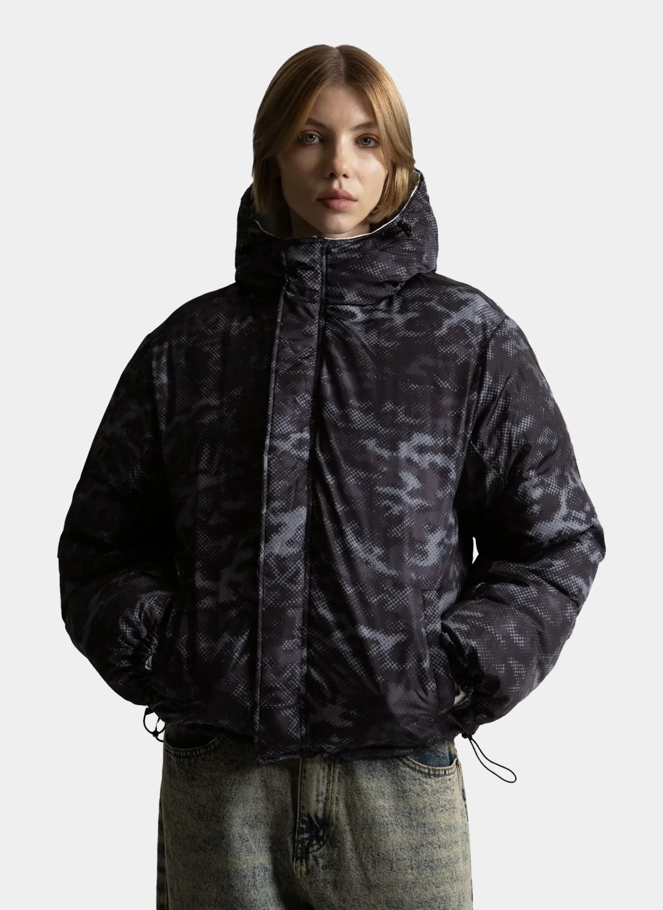 Пуховик Digicamo Reversible Puffer Jacket Camo White/Black