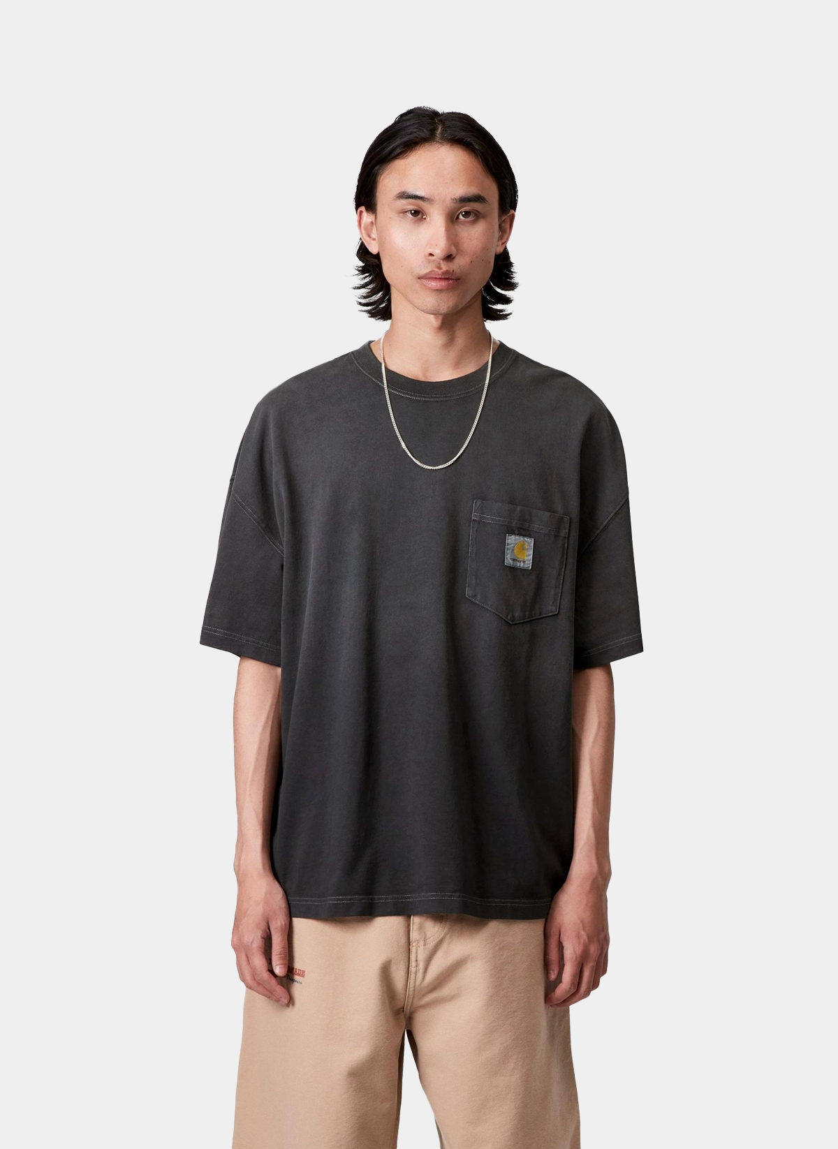 Футболка S/S Hudson Pocket T-Shirt BLACK (CHALK WASH)
