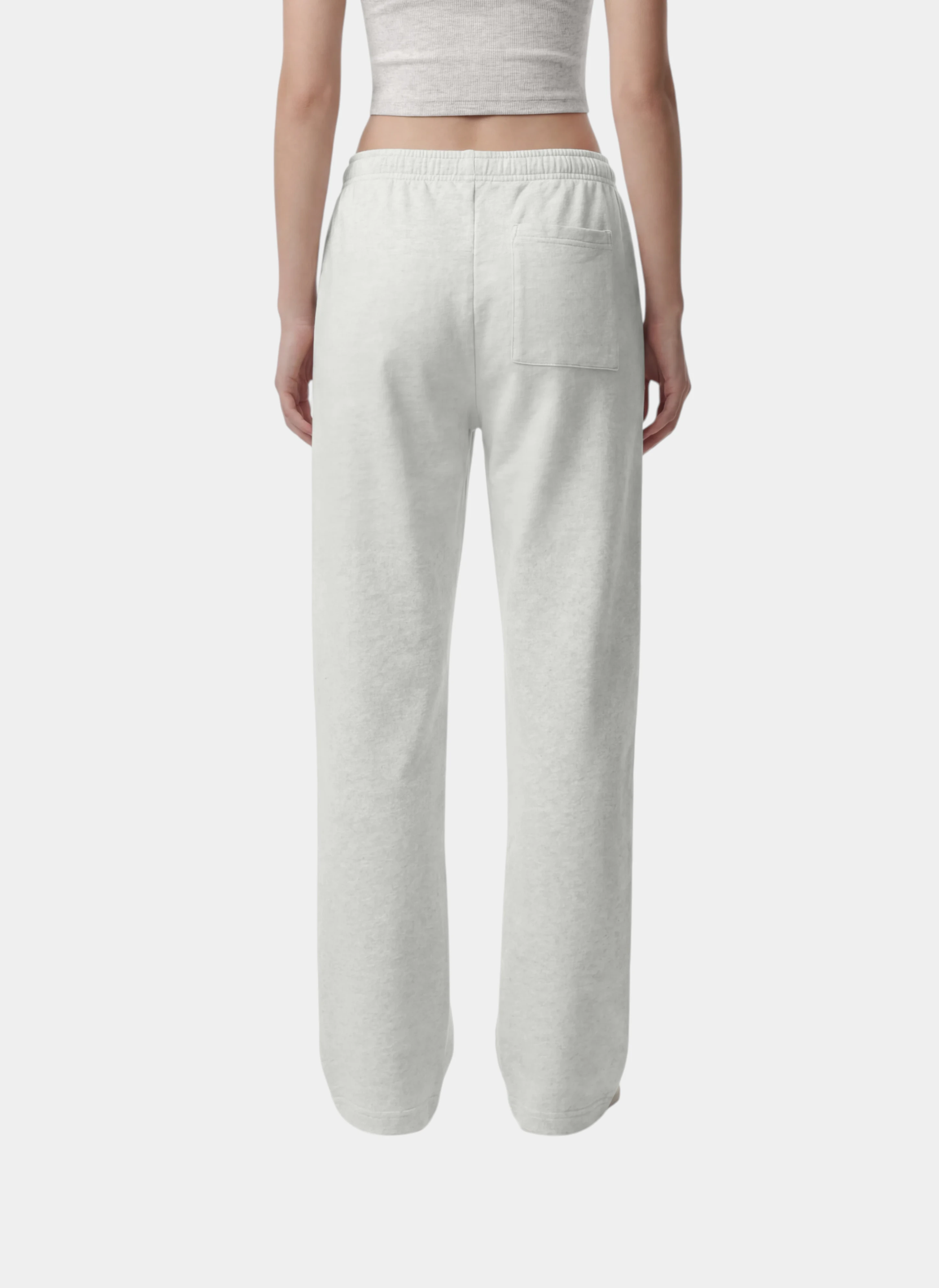 Брюки Signature Logo Embroidered Wide Sweatpant Heather Gray/Light Navy