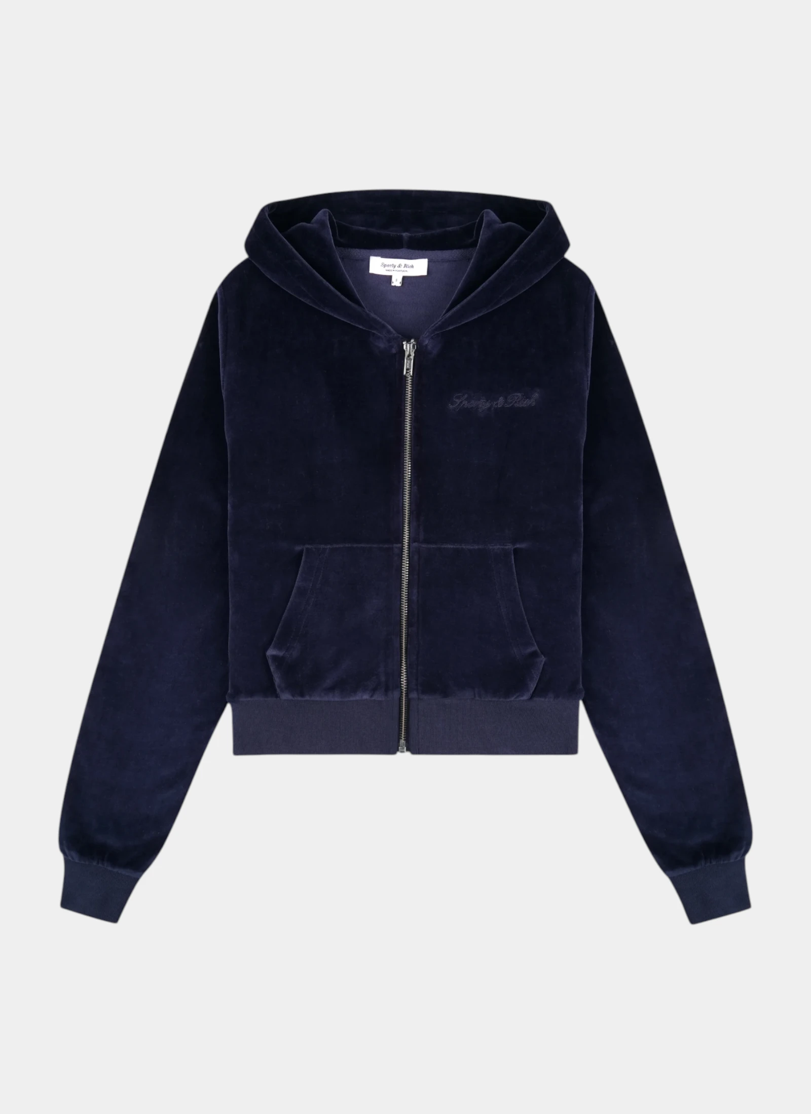 Худи на молнии Signature Logo Krystal Zip Hoodie Dark Navy/Crystal