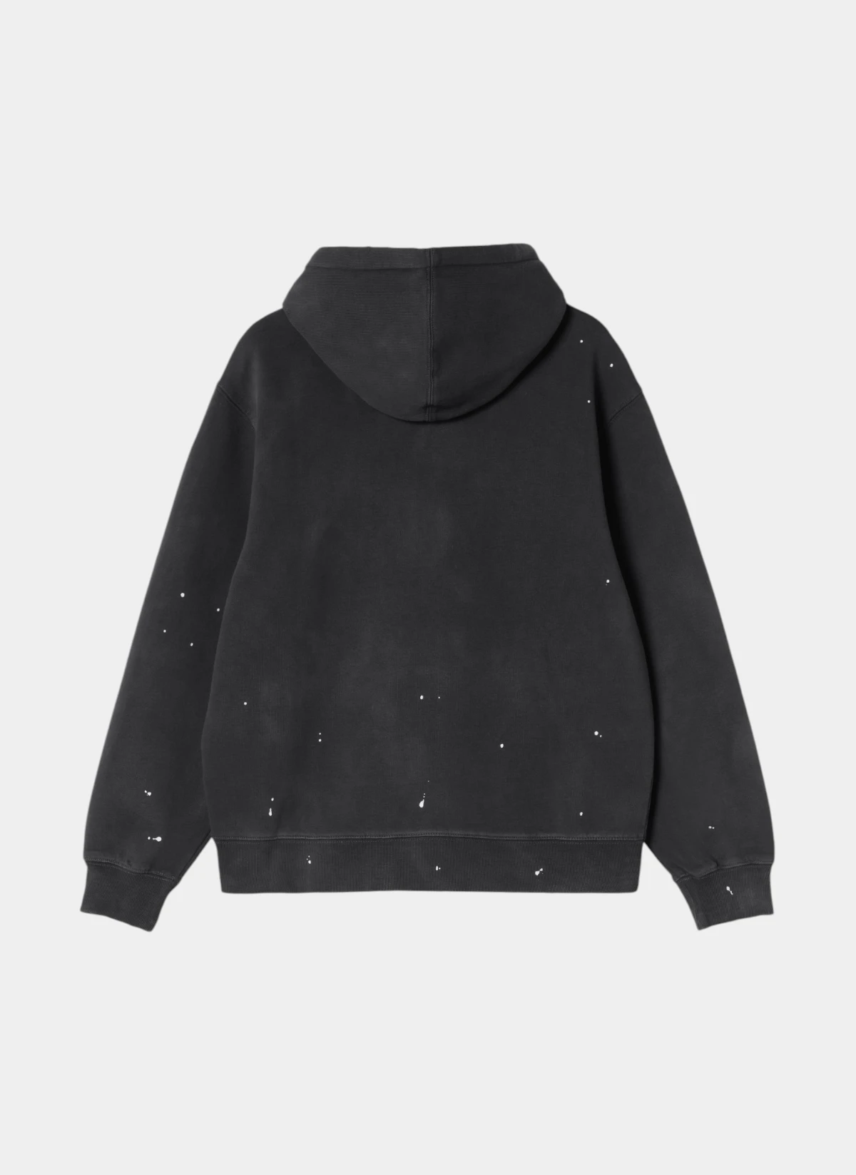 Худи на молнии Hooded Painter Jacket Black (Destroy Wash, Splatter)