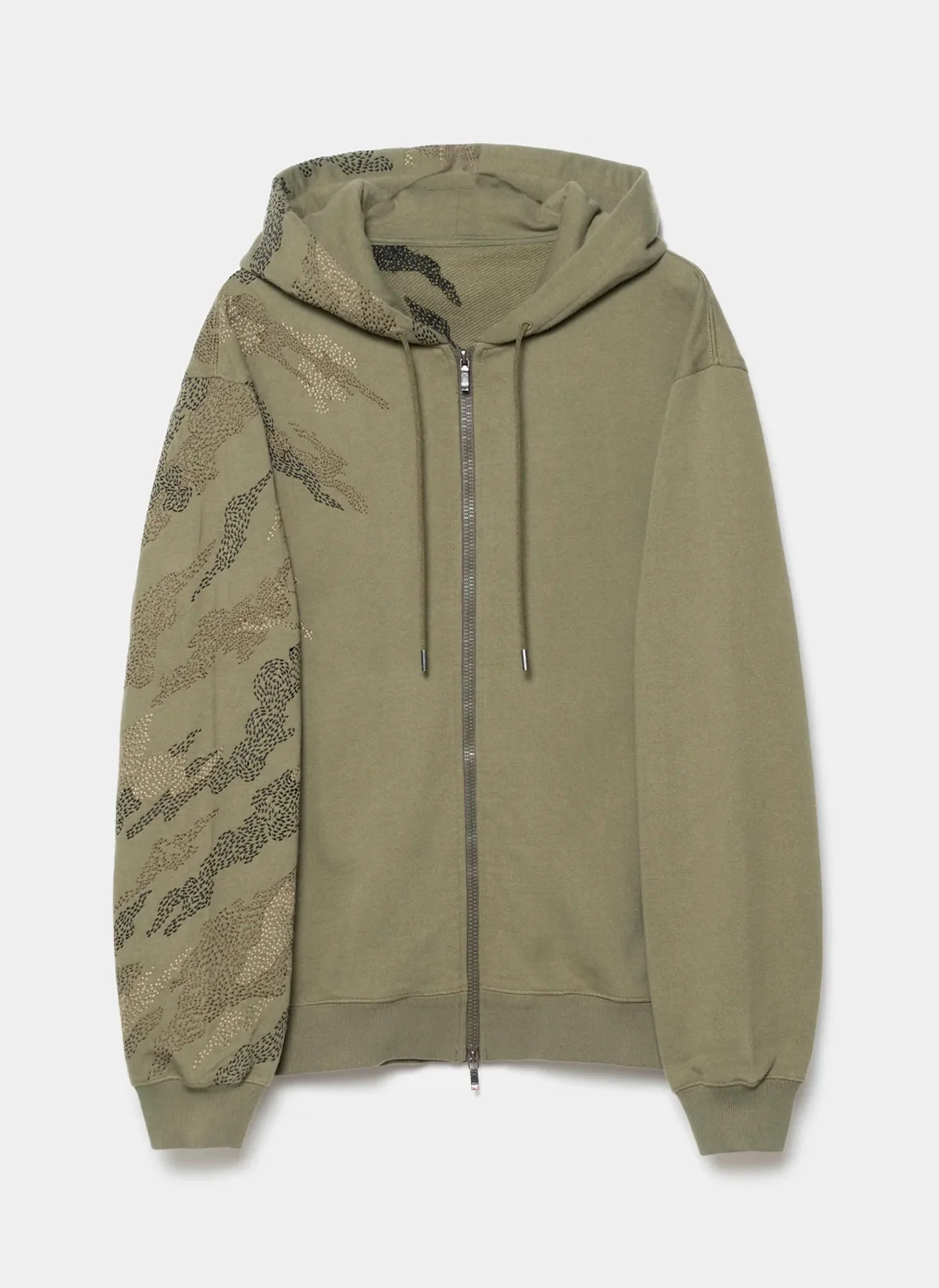 Худи на молнии Sashiko Bonsai Hooded Sweat  Olive