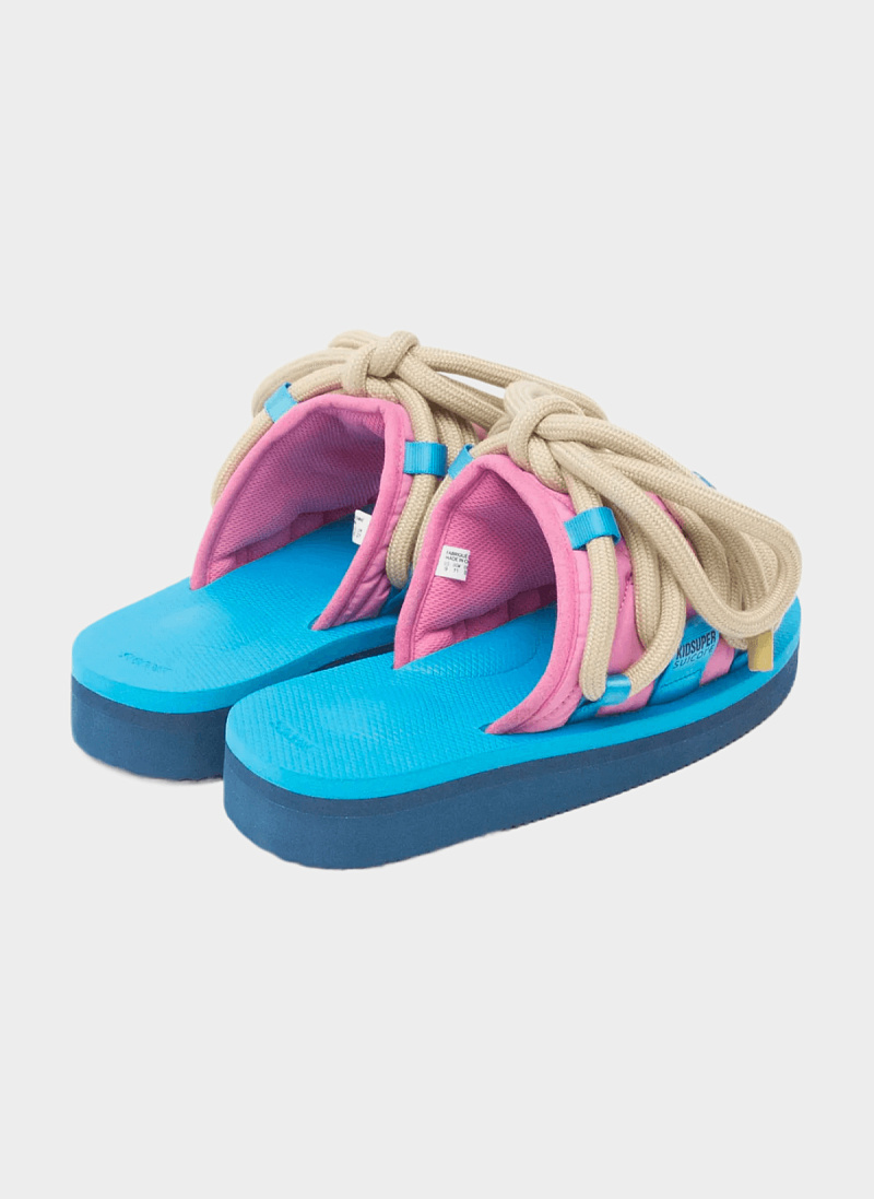 Тапки KidSuper x Suicoke ‘MOTO’ Pink / Blue Тапки KidSuper x Suicoke ‘MOTO’ Pink / Blue