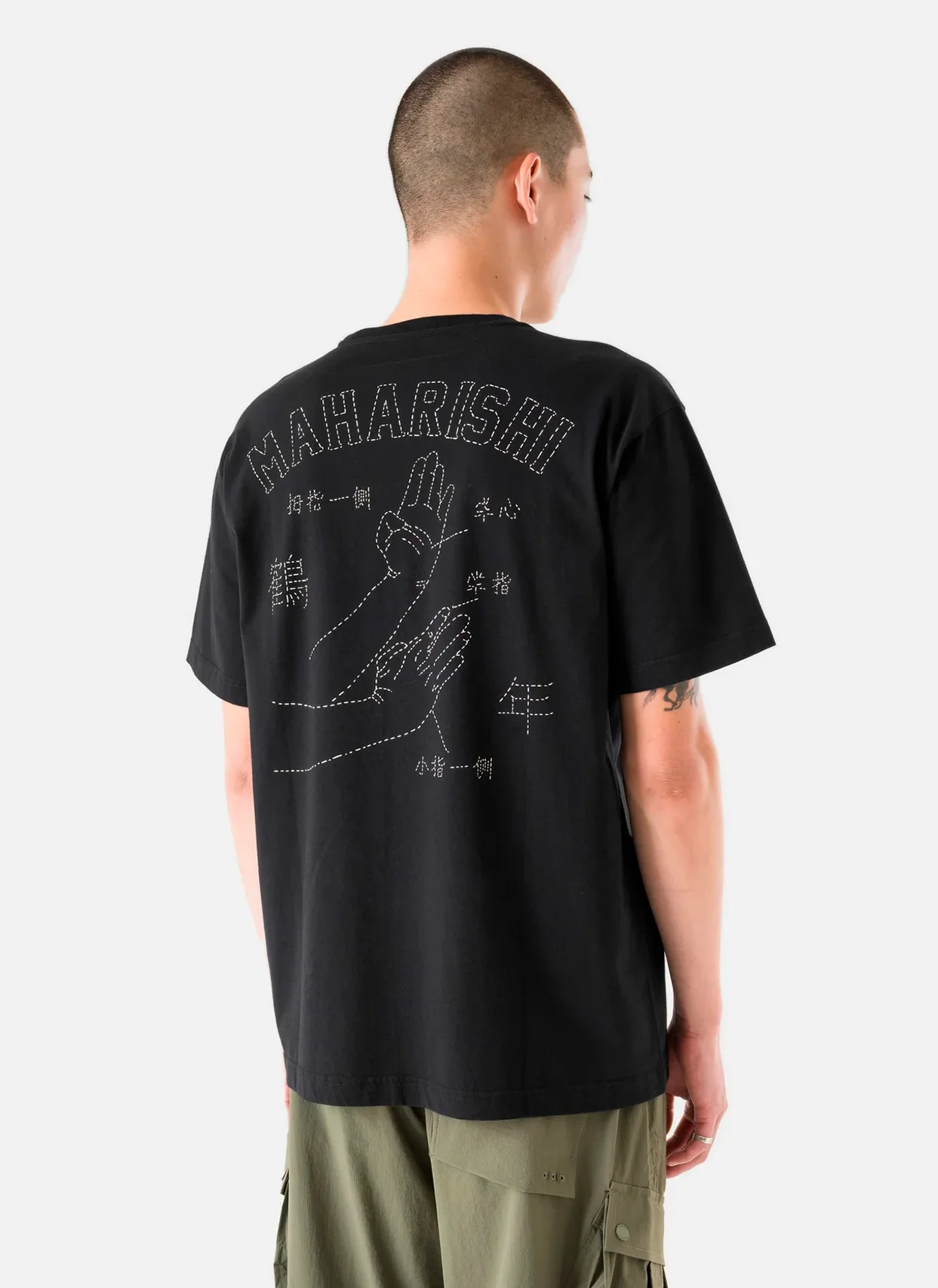 Футболка Maha-Paizhi Sashiko T-Shirt Black