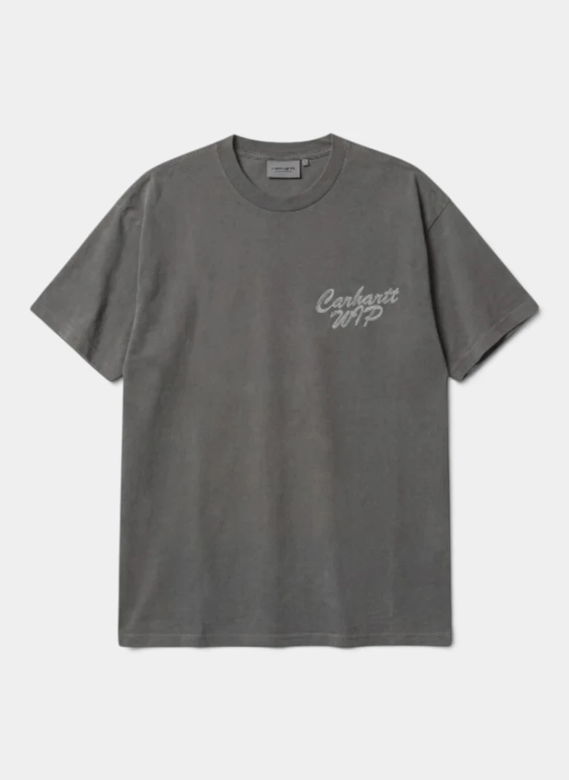 Футболка S/S Hatching Script T-Shirt Black (Garment Dyed)