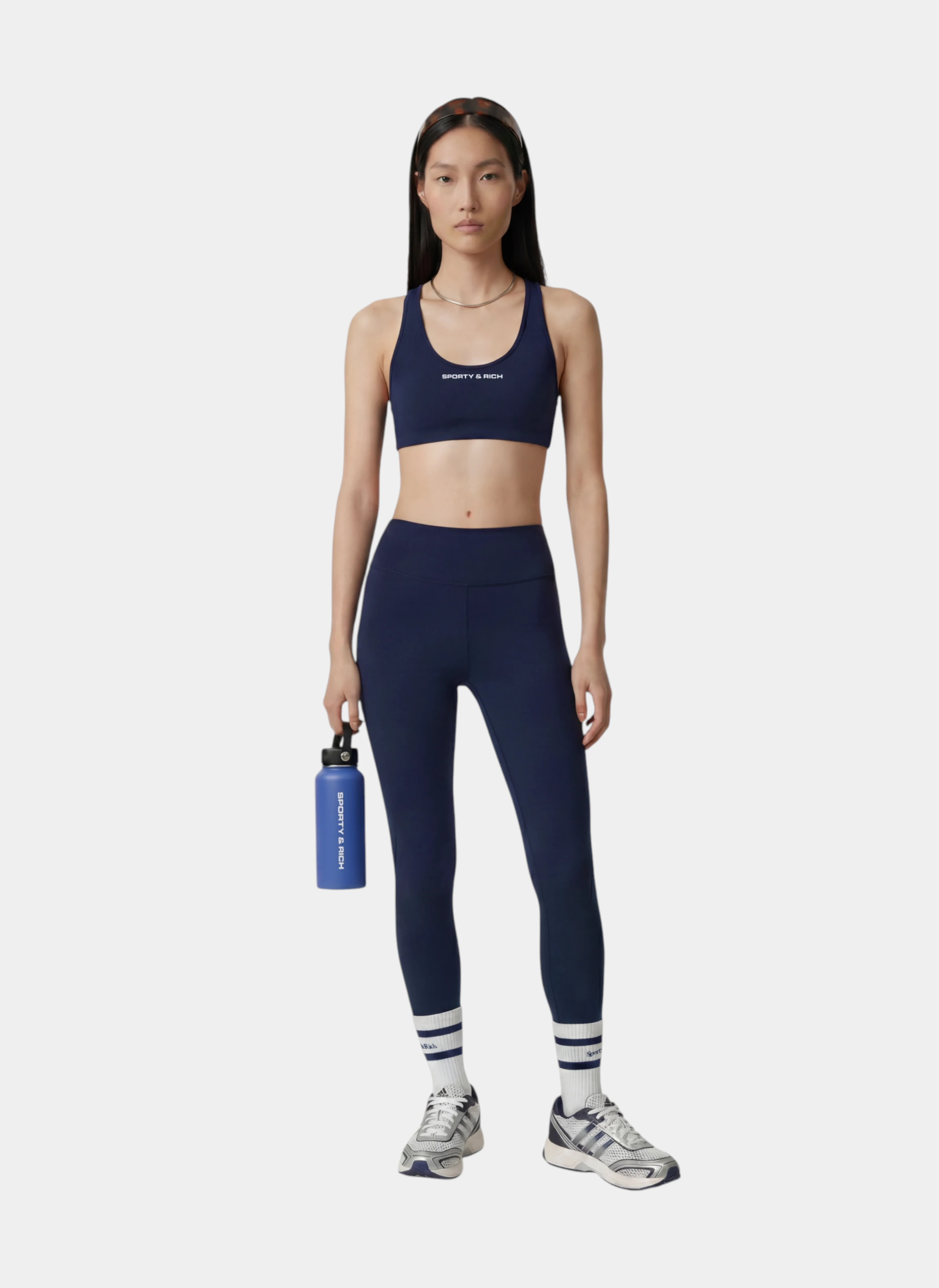 Топ Bold Logo Sports Bra Dark Navy/White