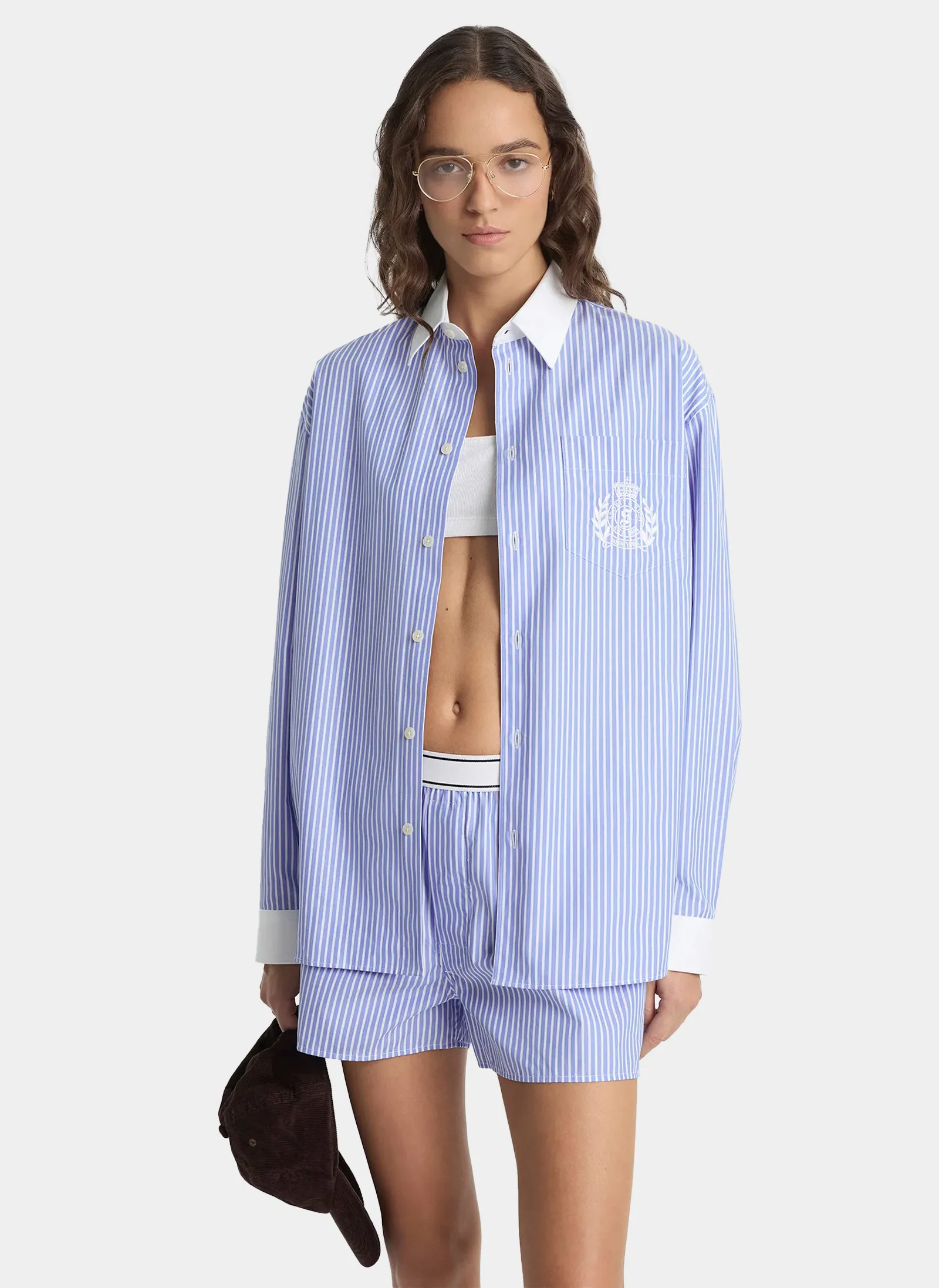 Рубашка NY Crest Oversized Shirt Navy Stripe