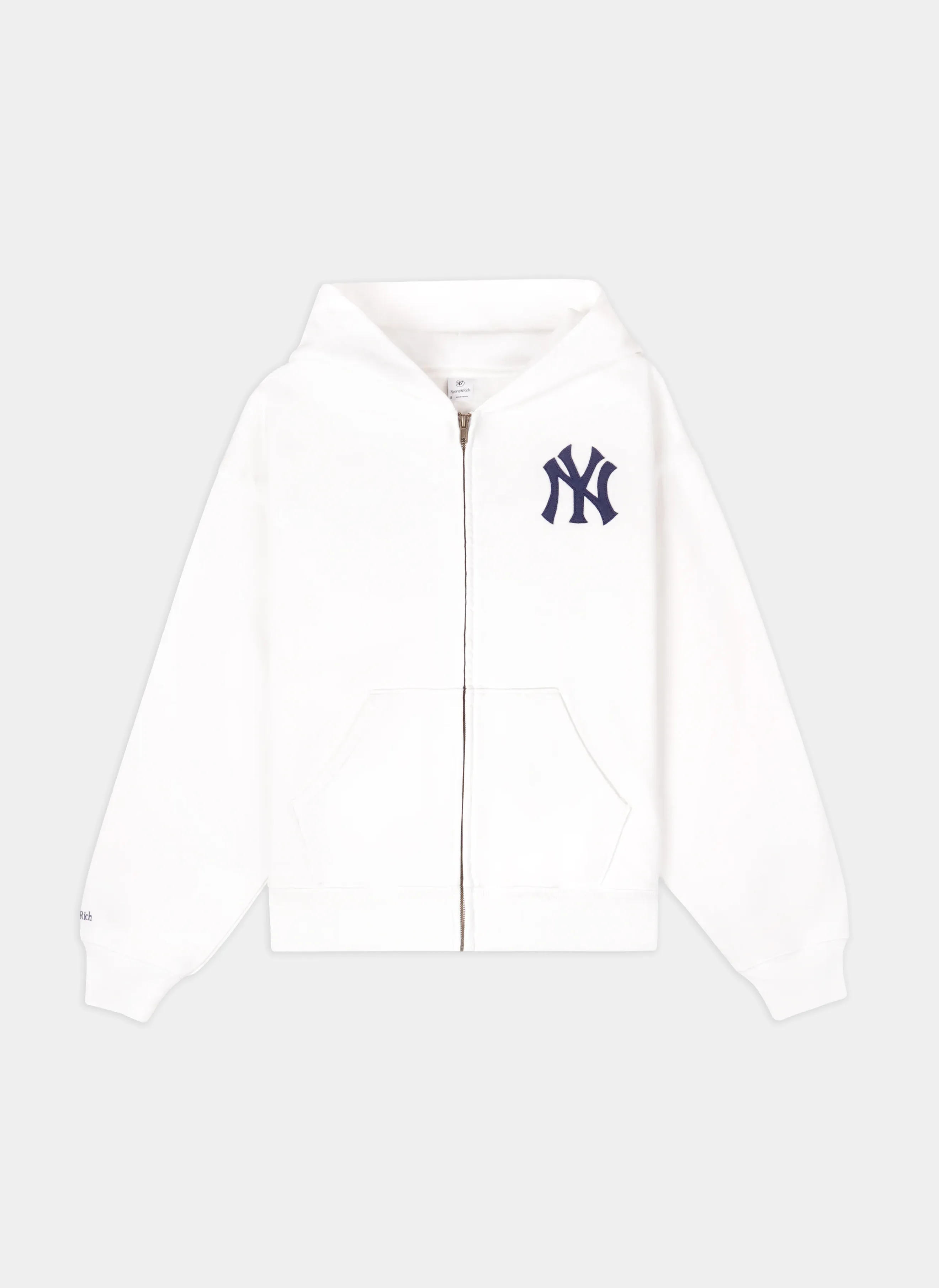 Худи на молнии Heritage Yankees Serif Zip Hoodie White