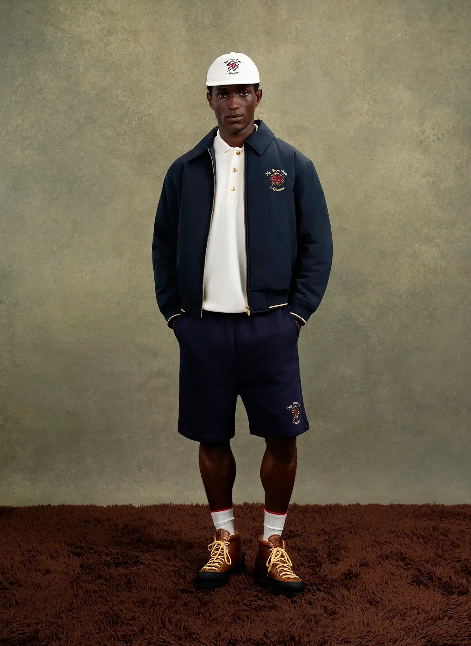 Бомбер Slogan Rose Navy