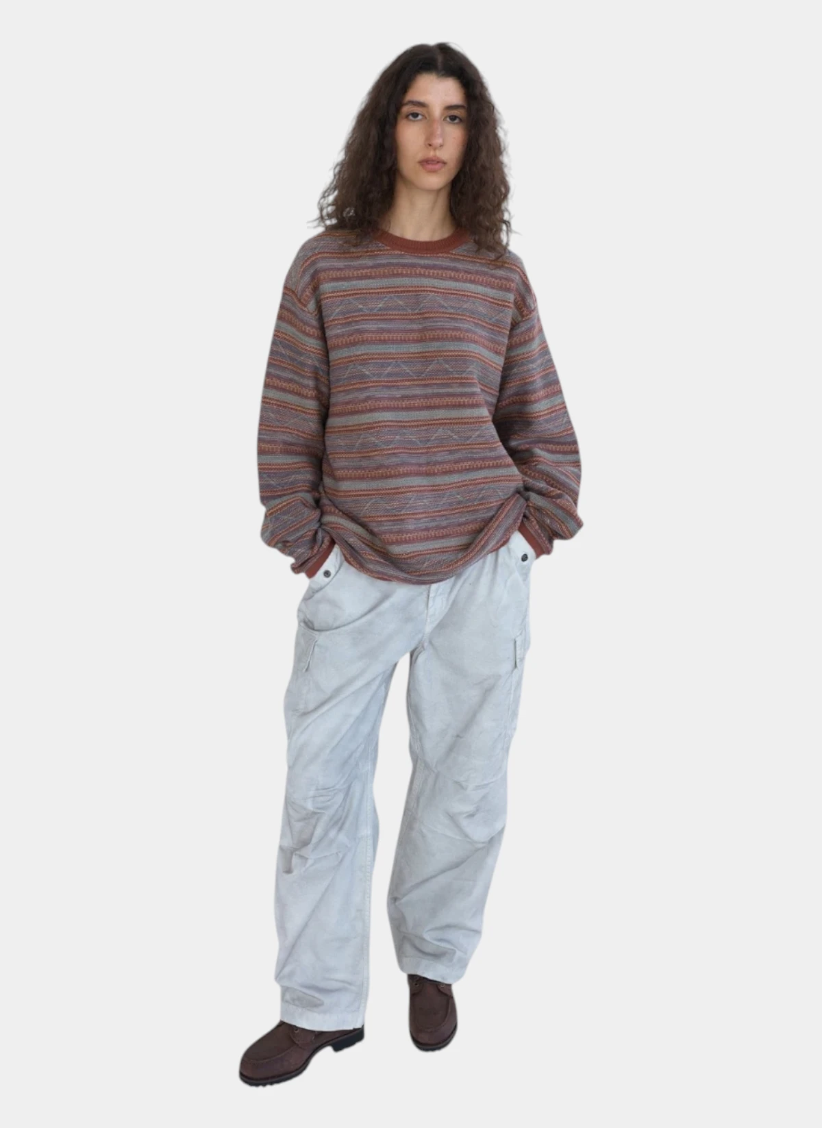 Свитер Pattern Knit Crew Magenta