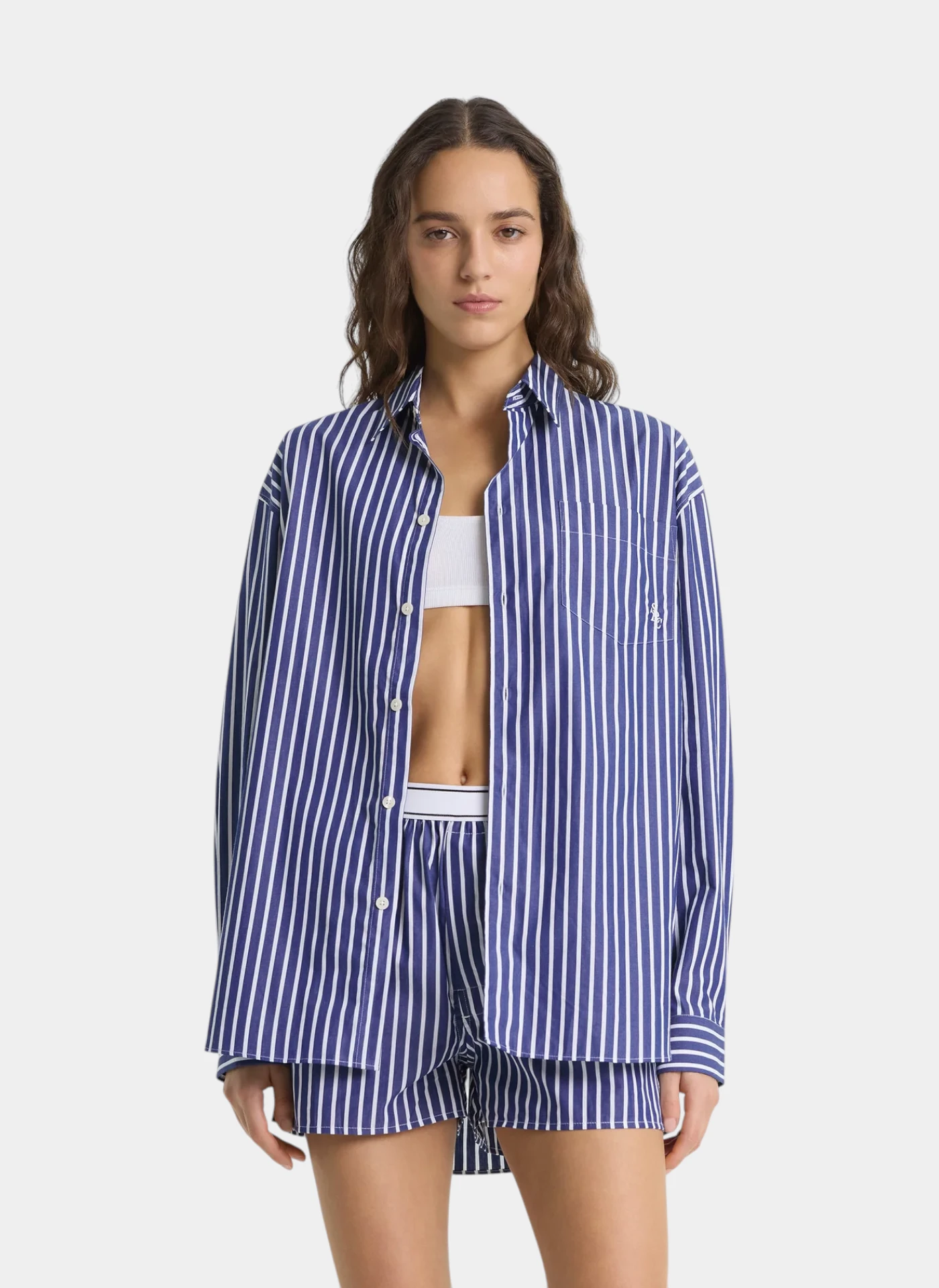Рубашка SRC Oversized Shirt Navy Stripe