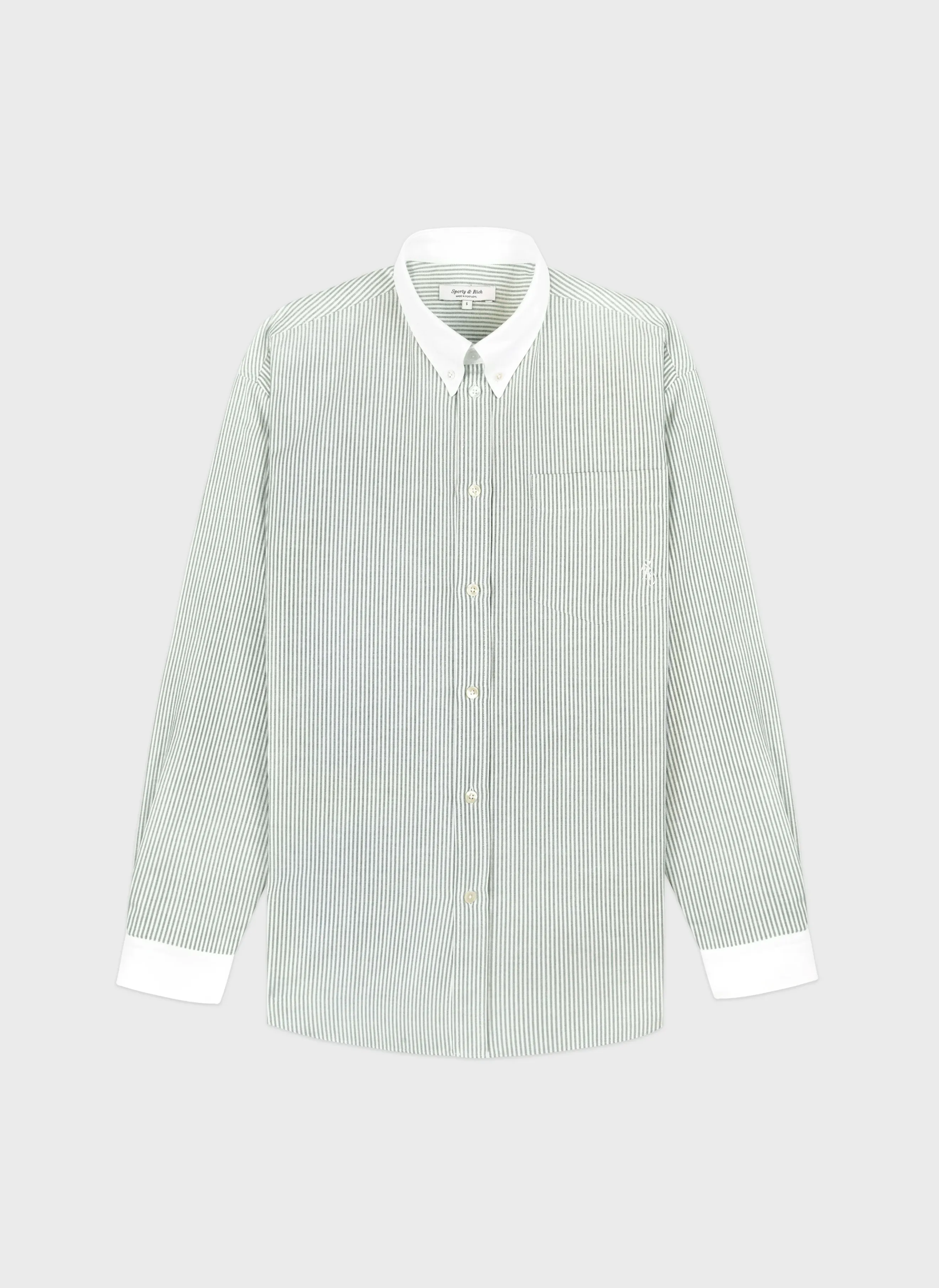 Рубашка SRC Oversized Oxford Shirt Forest striped