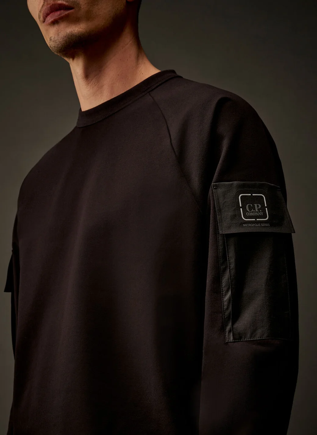 Свитшот Metropolis Series Stretch Fleece Mixed Crewneck Sweatshirt Black