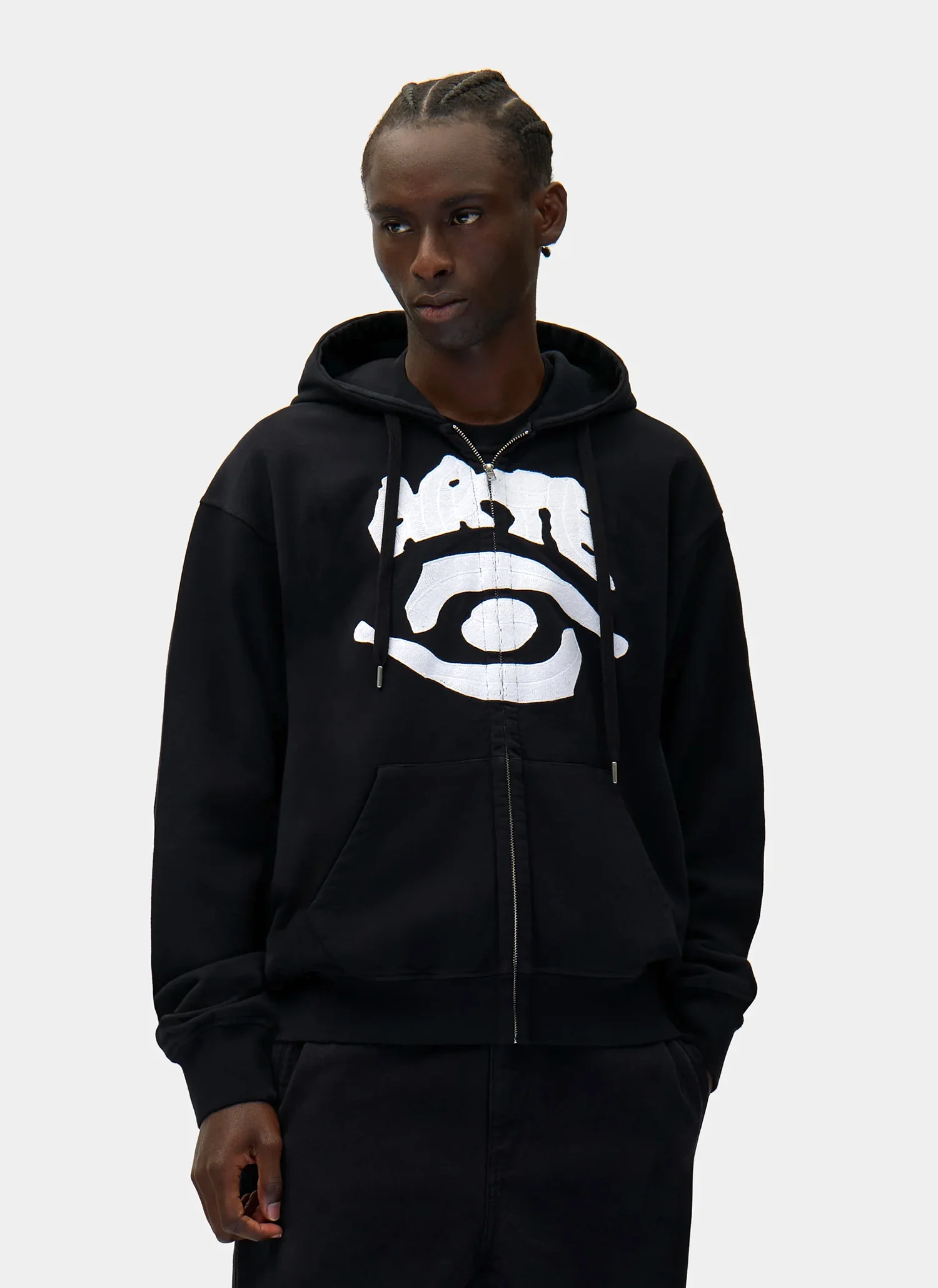 Худи на молнии Eye Front Zip Hoodie Black